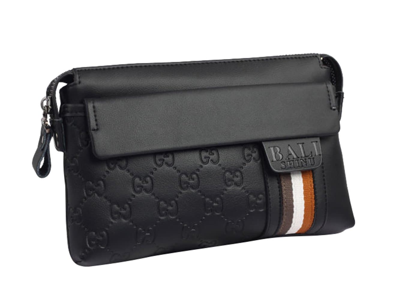 LUWE Men's Fashion Leather Multi-function Briefcase Clutch Handbag