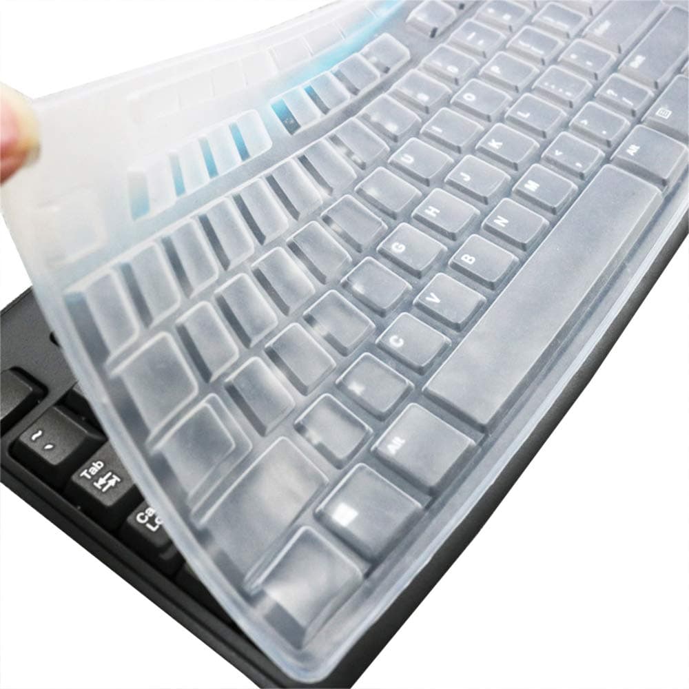 Ultra Thin Desktop PC Silicone Clear Keyboard Cover Skin Protector Compatible for Logitech MK270 Wireless Keyboard & Logitech K200 K260 K270 MK200 MK260 Keyboard (NOT for Other Desktop Keyboards)