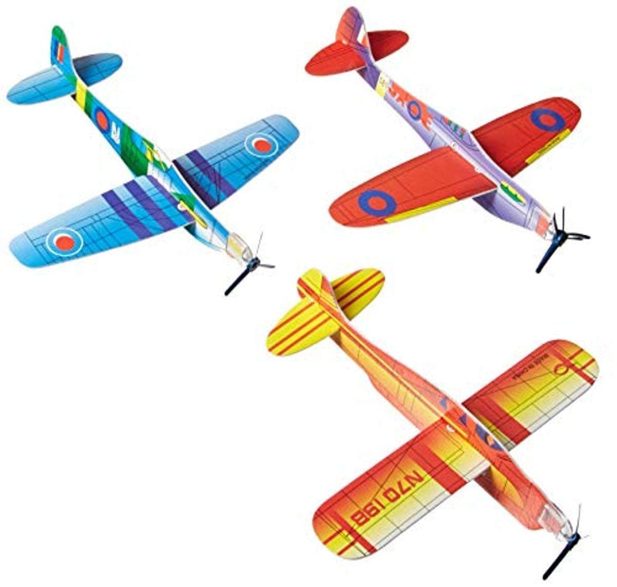 Foam 8 Inch Flying Glider Planes 48 Piece Assortment