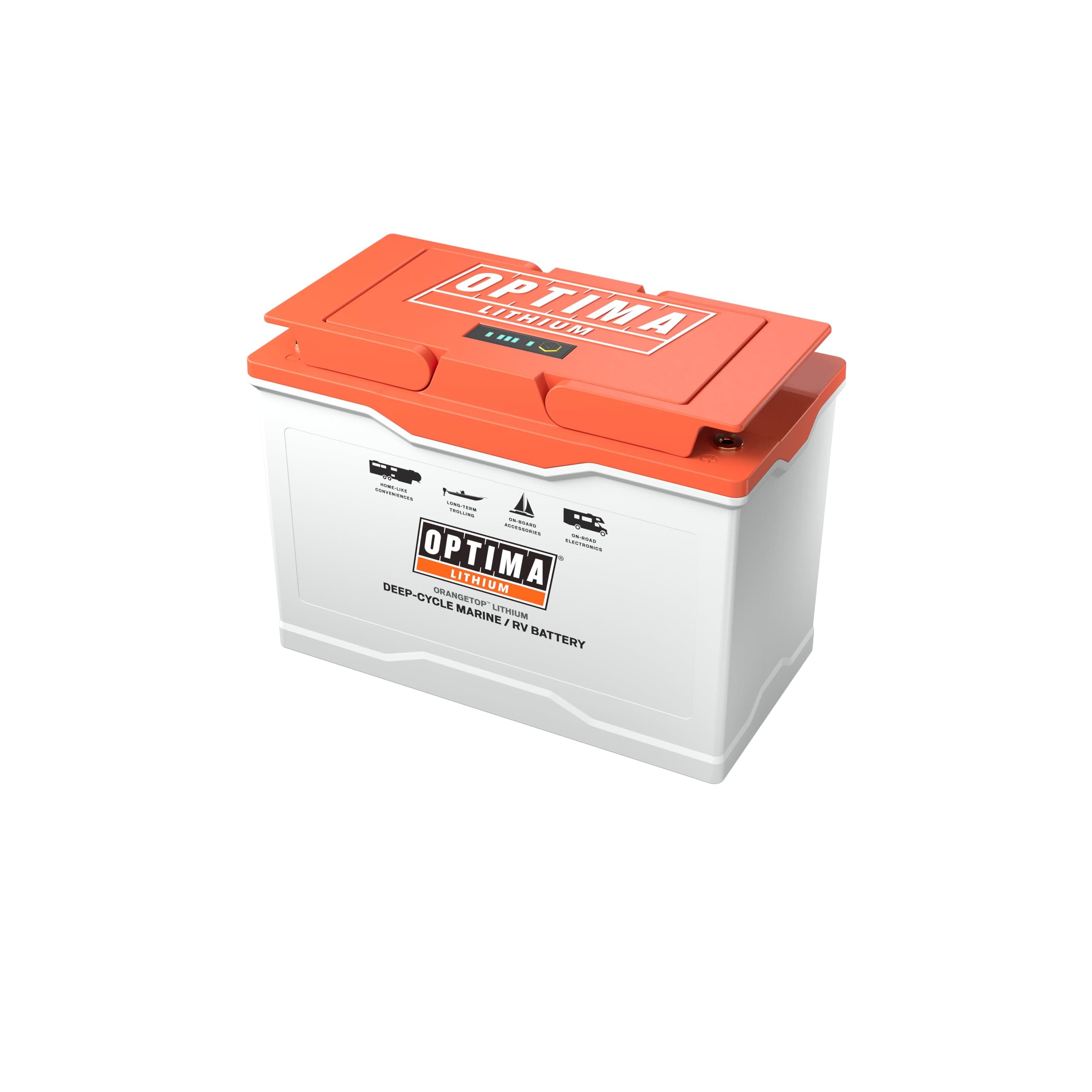 OPTIMA® Q31M-DC150 Group 31 150 Ah Lithium Deep Cycle Battery for Boating, Off-grid Power, RV, and Trolling-motors with Cell Heating Technology and Battery Management Protection
