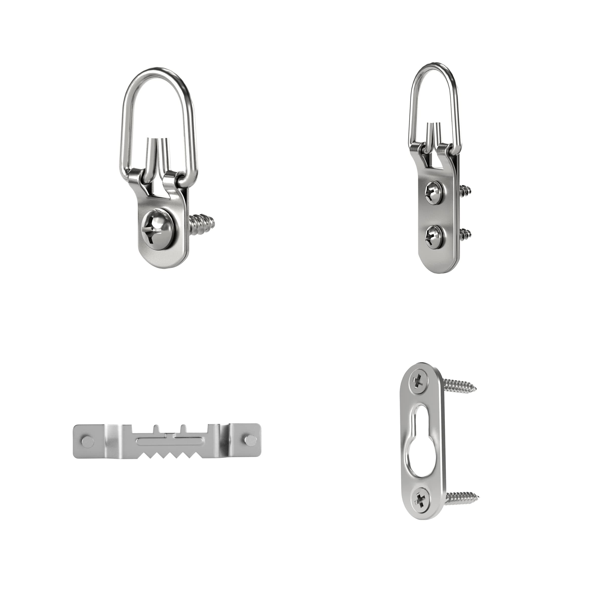 OOK 535672 Ring Assorted Hanger Picture Hanger and Picture Frame Back Kit, Zinc, 20lbs (32 Piece)