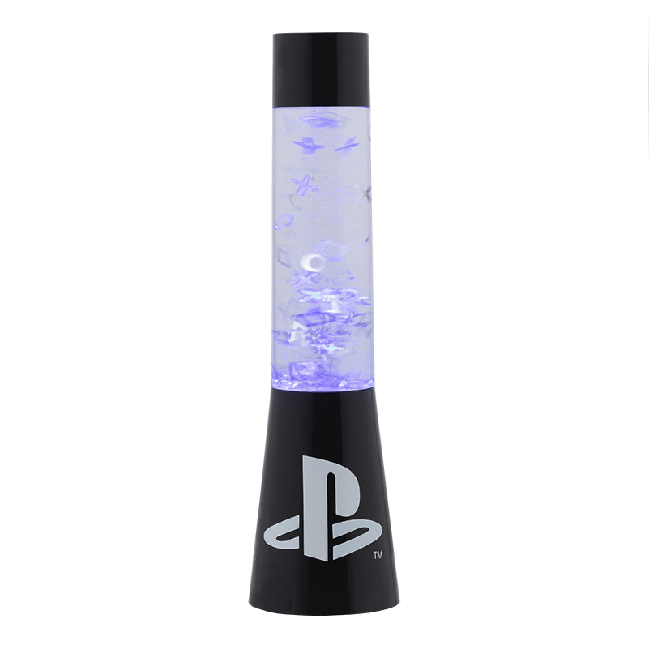 Paladone | Sony PlayStation Glitter Liquid Mood Light with Floating Controllers & Icons | Officially Licensed Sony PlayStation Merchandise | PS5 | Lava Lamp | Desk Lamp | Bedside Light | Gaming Decor