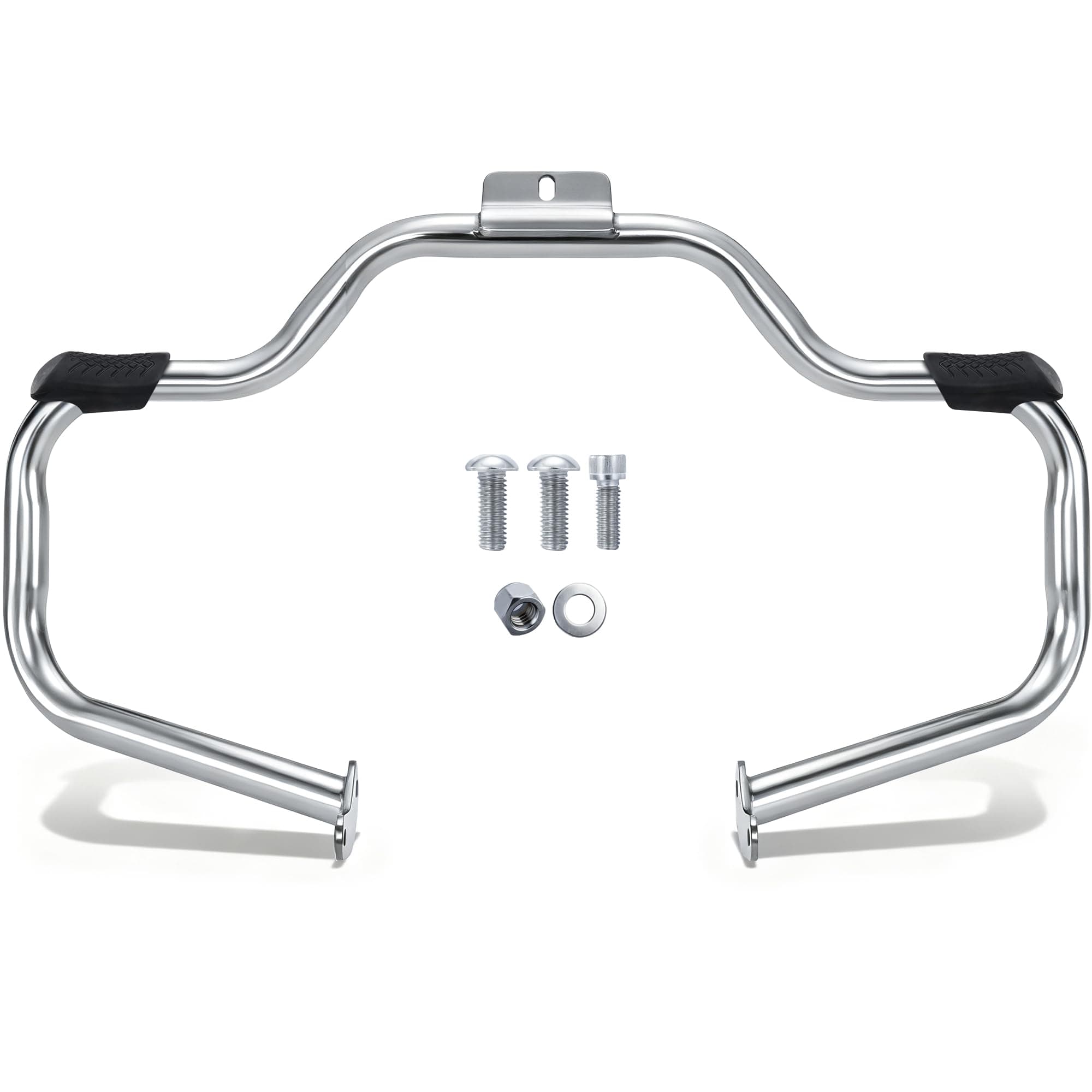 Engine Guard Highway Mustache Crash Bar 1.25" Fat for Harley Softail 2000-2017 FL Heritage Classic Deluxe Fat Boy FLSTF Models, Chrome