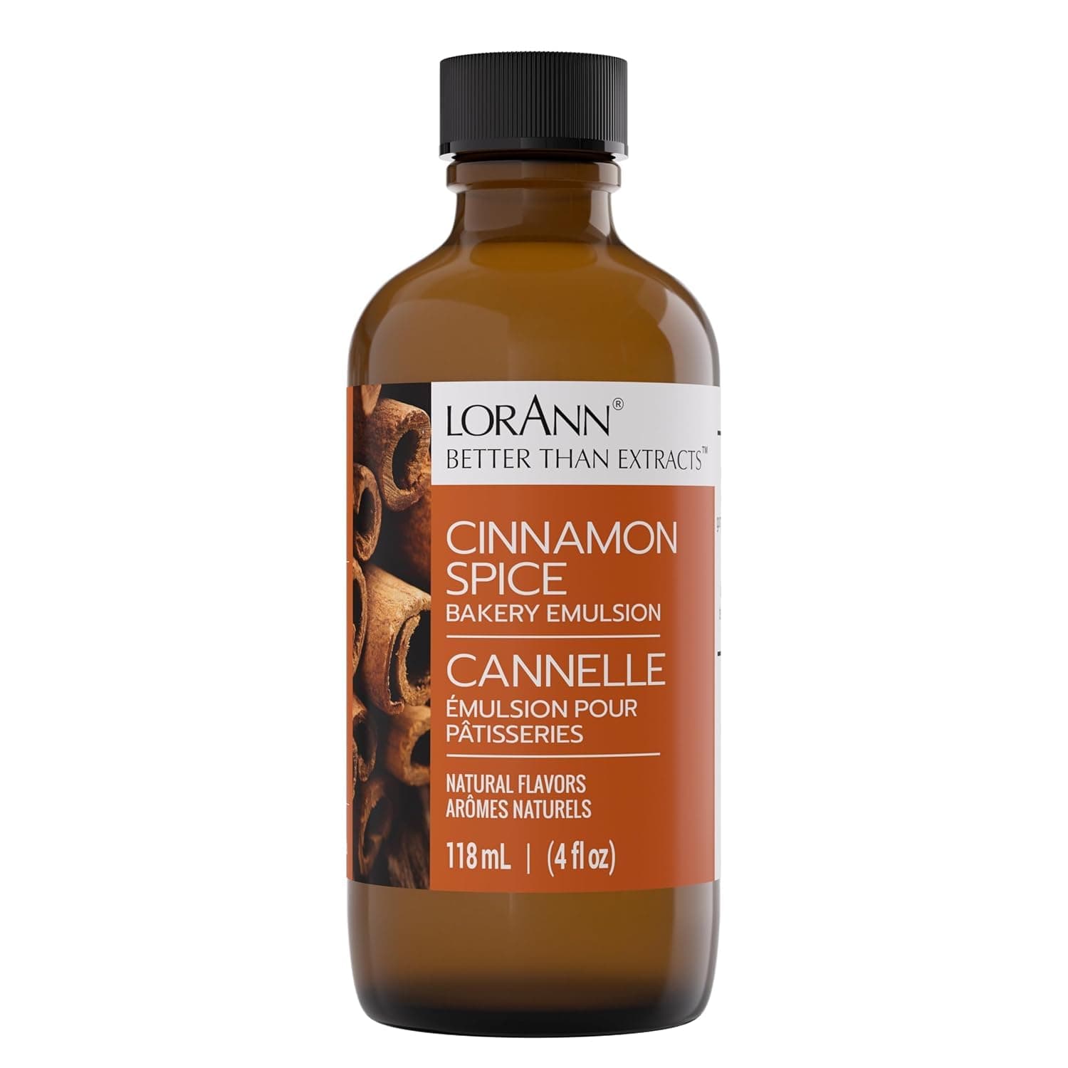 Lorann Oils Cinnamon Spice Bakery Emulsion: True Cinnamon Essence, Perfect for Enhancing Spiced Undertones in Baked Goods, Gluten-Free, Keto-Friendly, Cinnamon Extract Alternative for Your Kitchen