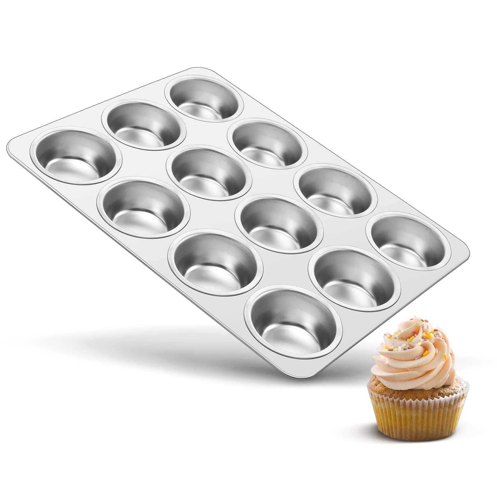 TeamFar 9/12 Cups Muffin Pan 12 Cup,1 PC)