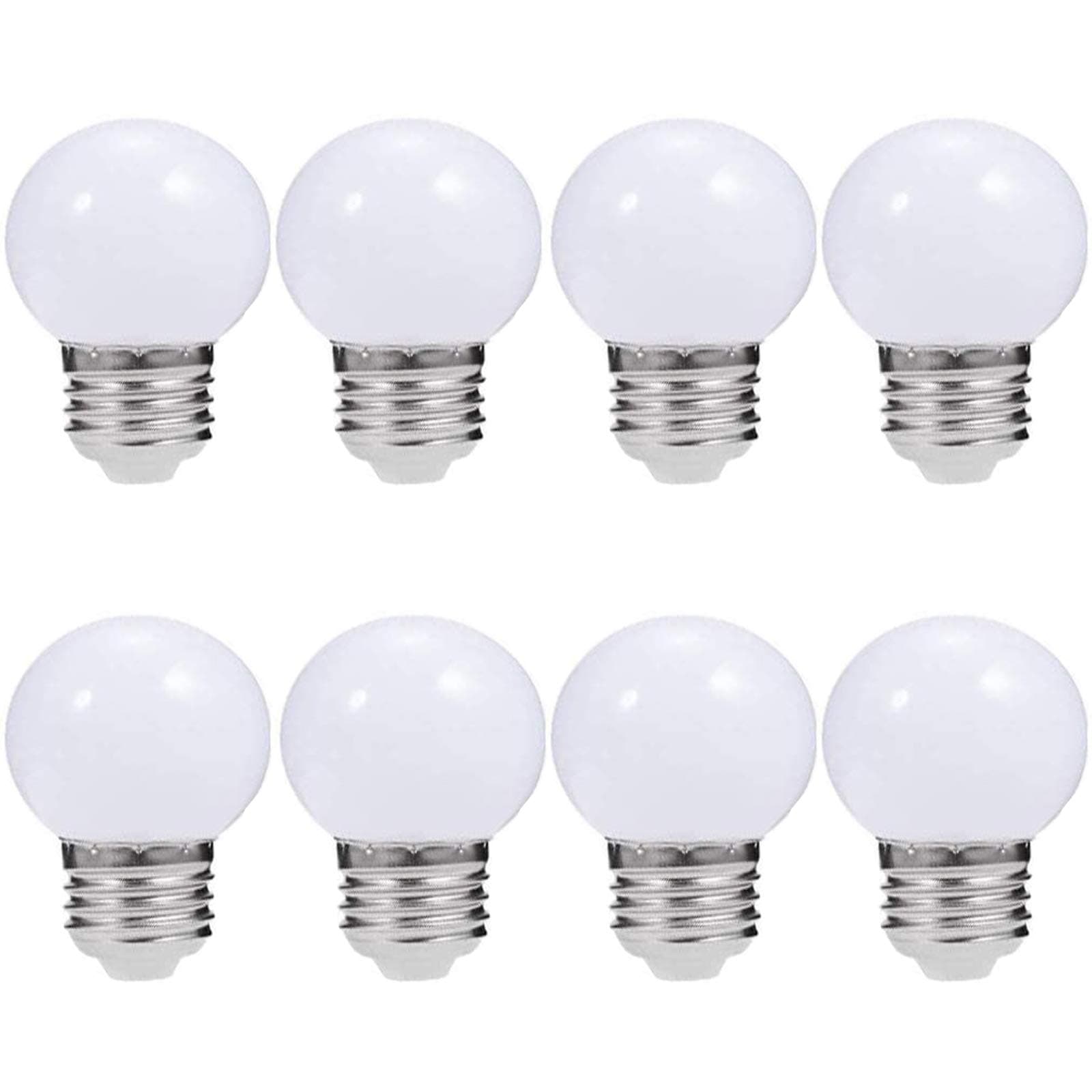 Lxcom Lighting G45 LED Bulb 3W Globe Vanity Light Bulb 30 Watt Replacement 300LM Cool White 6500K LED Light Bulb E26/E27 Base for Makeup Mirror Porch Bedroom Dressing Room,8 Pack
