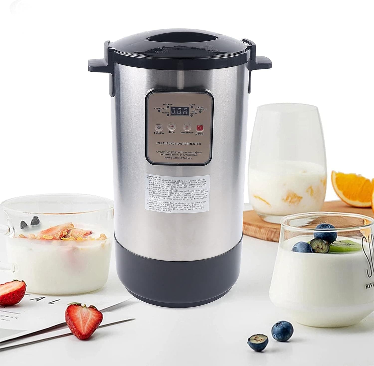 DEONG High Capacity Yogurt Maker, 12L Automatic Yogurt Maker, Sweet Wine Maker, Kichmi Maker, Multi Function Fermenter, Stainless Steel Inner Pot