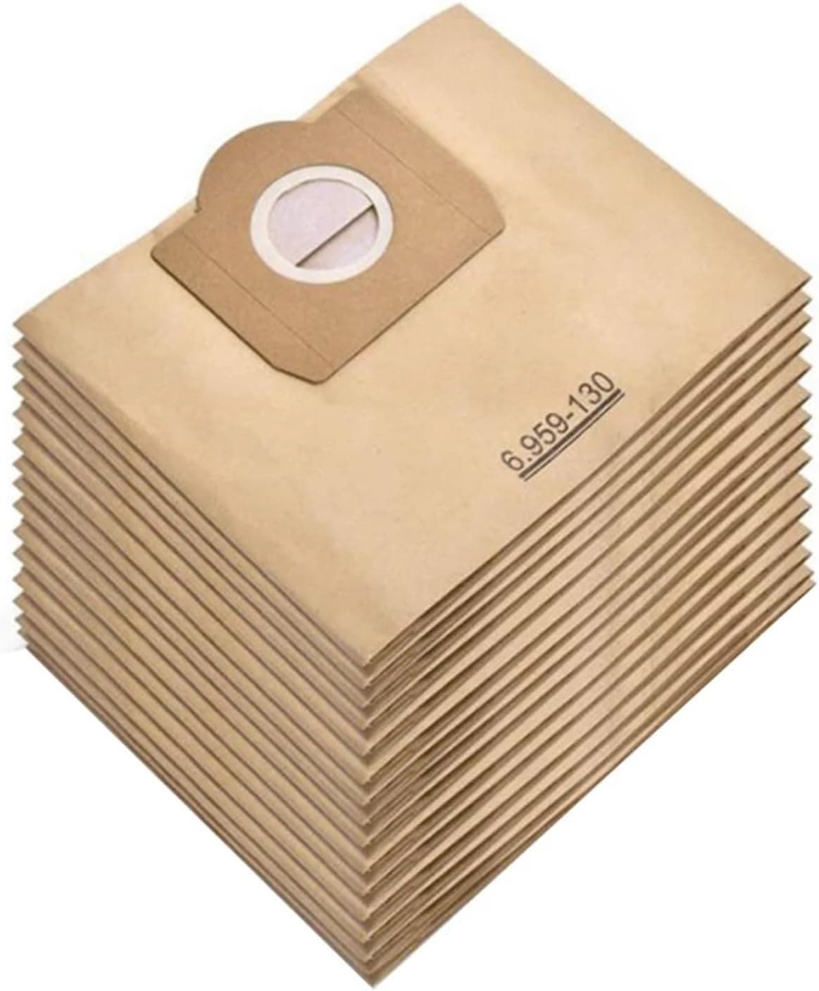 Premify 10pcs Pack Paper Filter Bags Compatible For Karcher, Karcher Model WD3 WD3P Bag Wet & Dry Vacuum Cleaner A 2204, A 2234 PT, A 2534 PT SE4001, SE4002 Vacuum, Part 6.959-130.