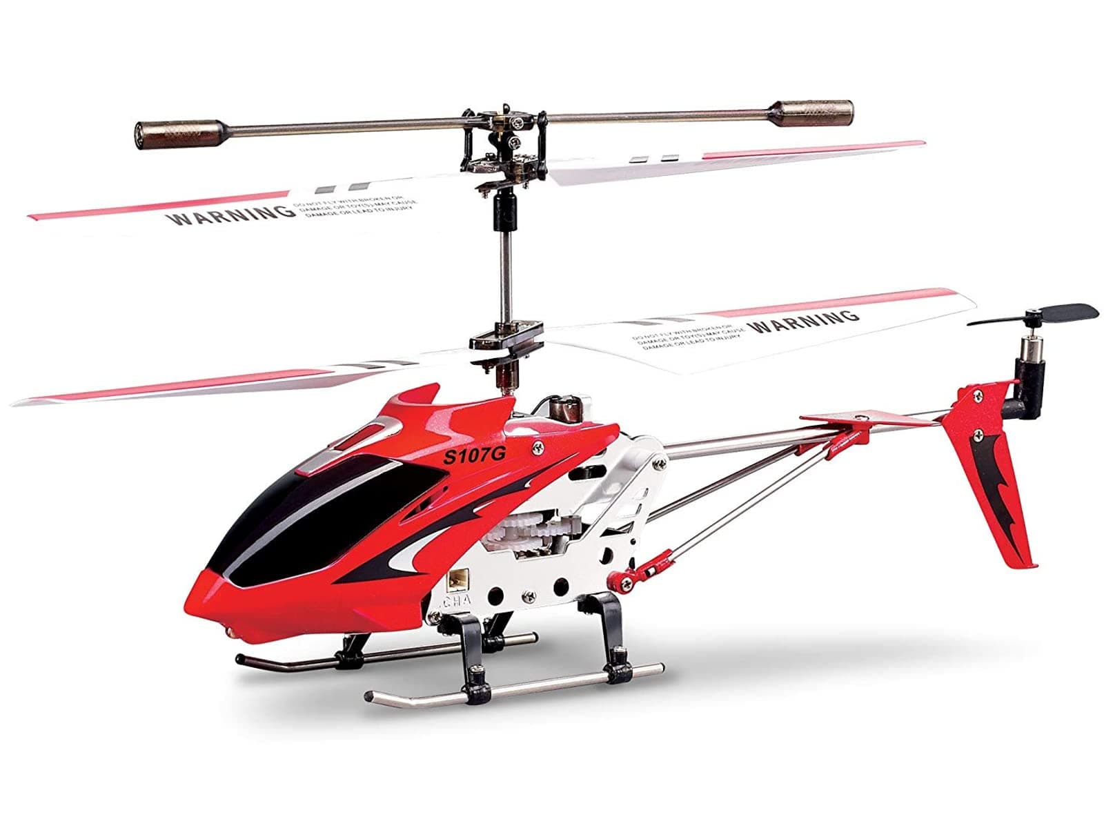 POCO DIVO S107G Phantom 3CH Infrared RC Helicopter Mini Flight S107 Gyro with Light, Red