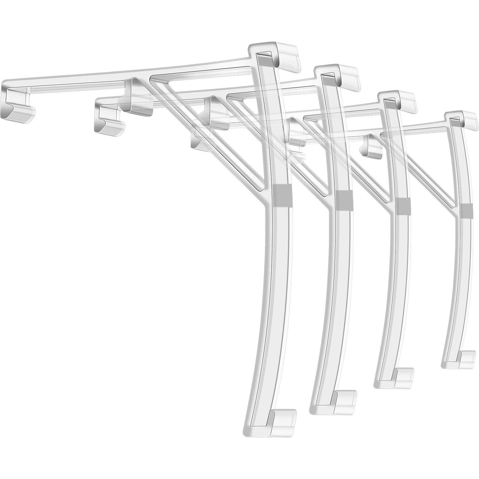 Patelai Valance Clips Plastic Vertical Blinds Brackets 3.5 Inch Vertical Blinds Clear Plastic for Shutters Parts Accessory Components(4 Pieces)