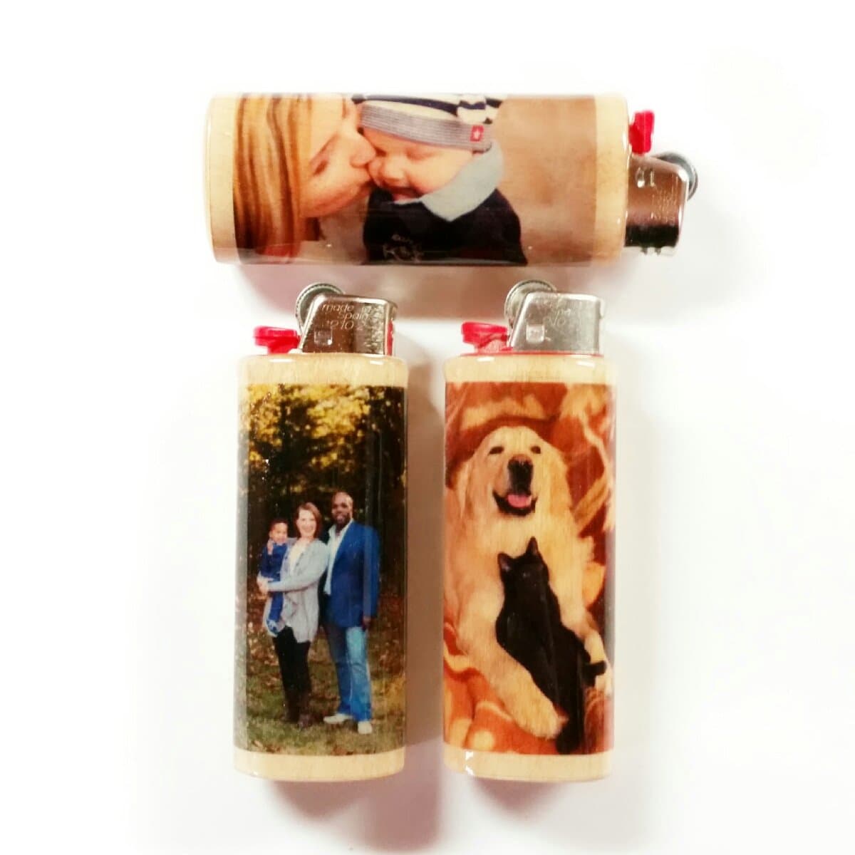 Custom Personalized Photo Image Lighter Case Holder Sleeve Cover Fits Bic Lighters