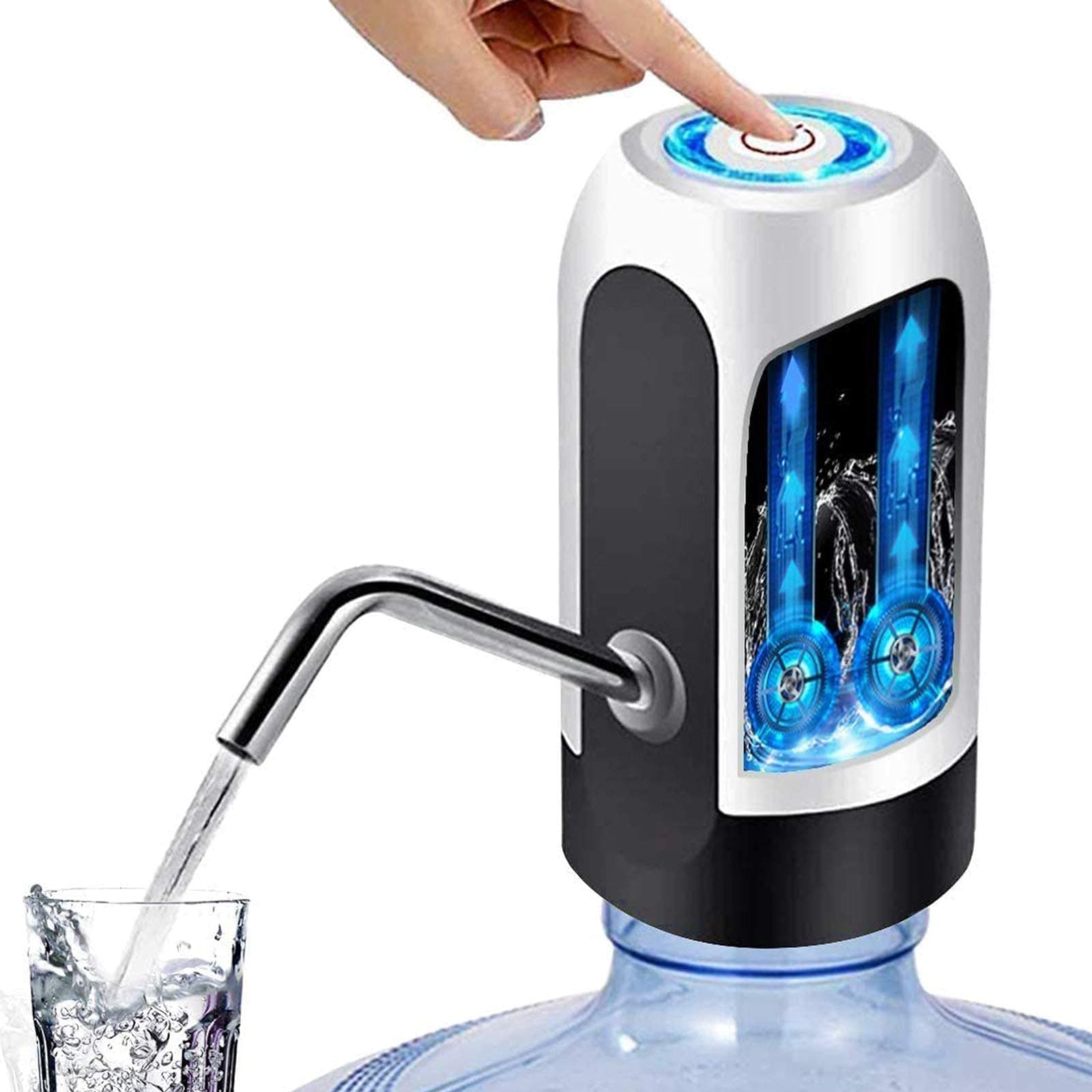 Portable Wireless Universal Electric Auto Water Bottle Pump Drinking Water Pump Water Dispenser Fit Water Bottles-1.65/2.2/2.48/3.3/4.16 UK Gal,USB Android Charge Port,Color Randomly,Pack of 1 PCs