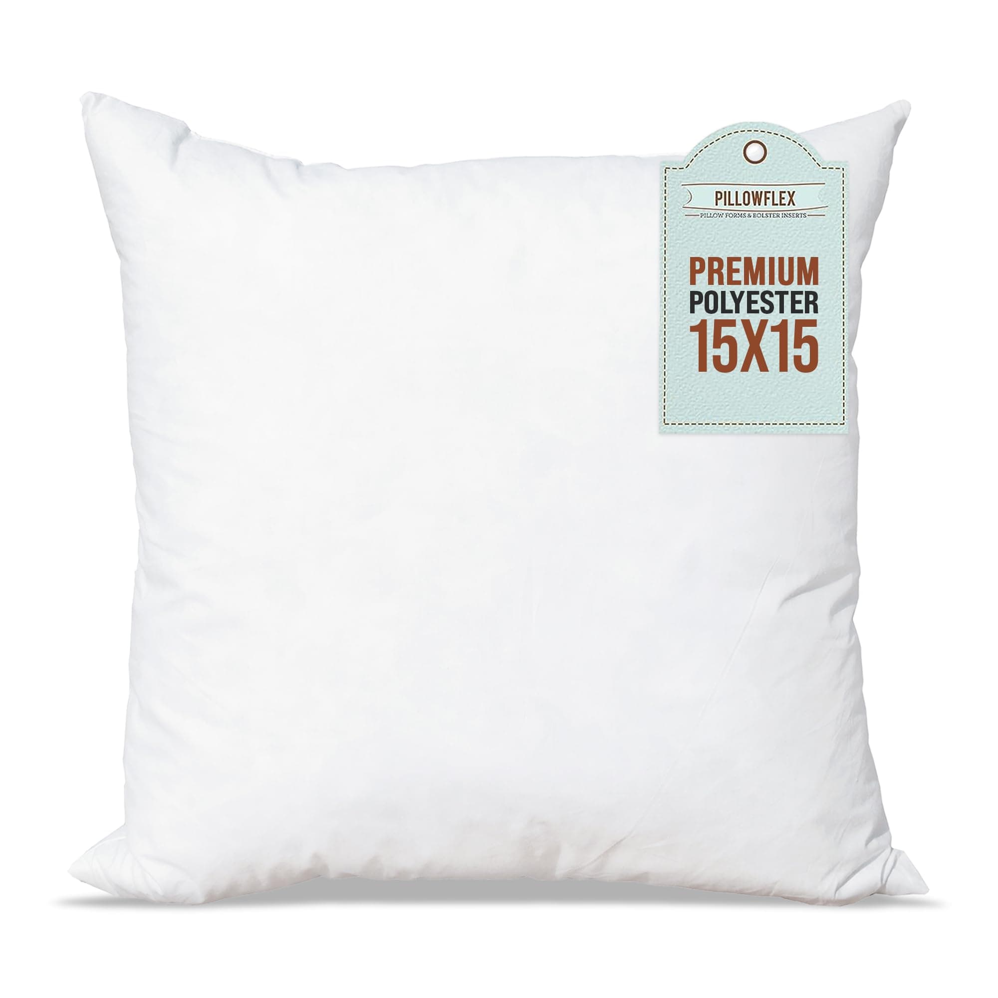 15 x 15 - Inch : Pillowflex Polyester Filled Machine Washable 15 x 15 - Inch Pillow Form Insert