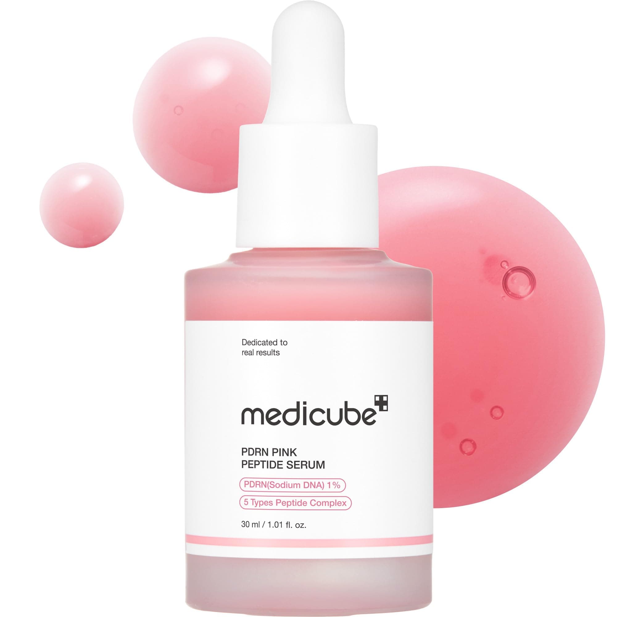 medicube PDRN Pink Peptide Serum Sodium DNA 1%, Pink glow serum, Peptide, Niacinamide, Hydrating & Moisturizing & Plumping, Uneven Skin Tone, Korean Skincare 30ML (1.01 fl.oz., Salmon DNA PDRN)