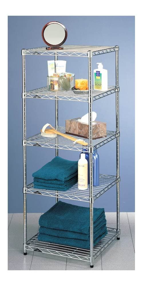 InterMETRO M5-181847C 5-Shelf PrePack, 18 47-Inch, Chrome