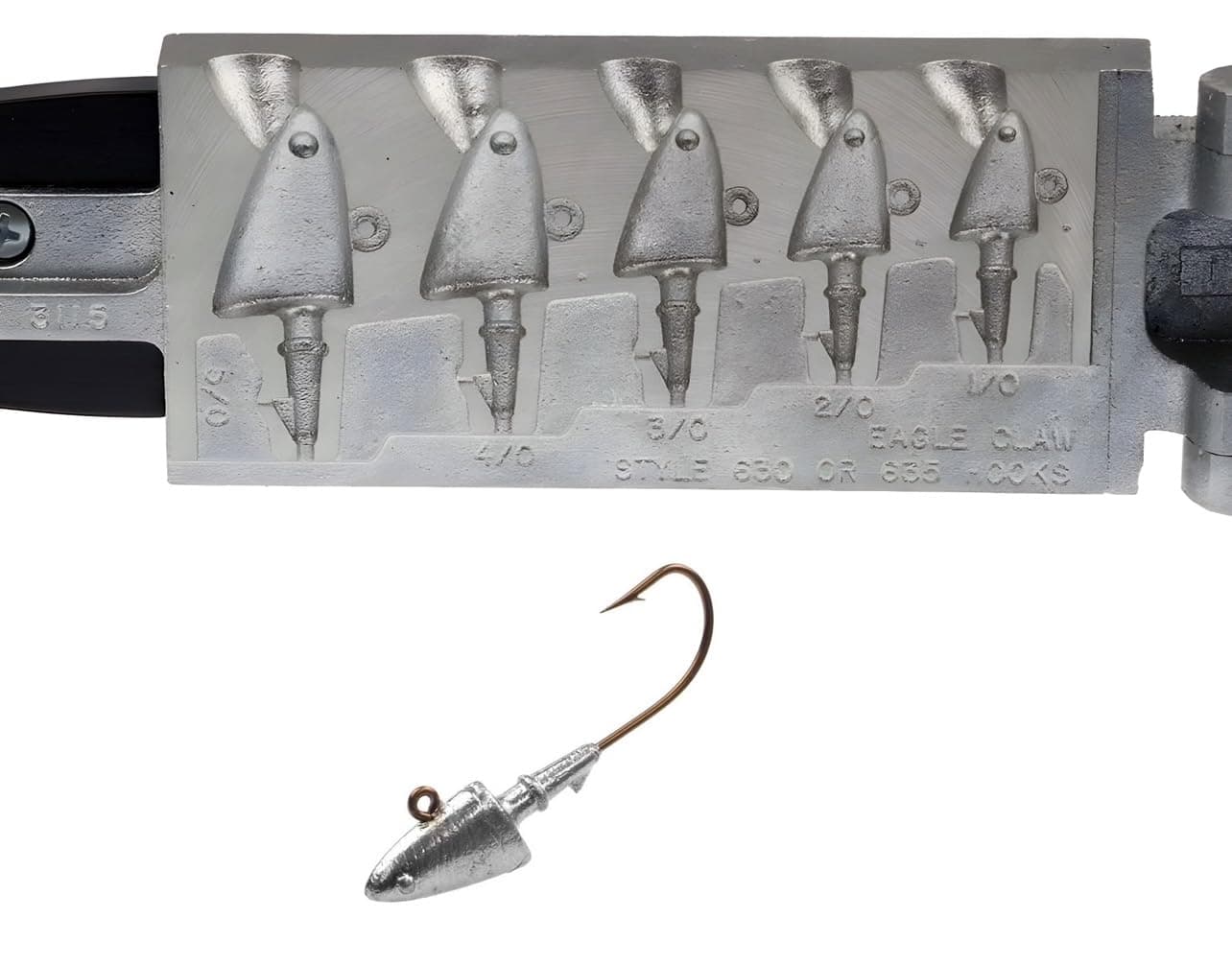 Do It Mold Shad Head Jig Sz: 1/4, 3/8, 1/2, 3/4, 1 oz Hook: 630 or 635 Collar: Ring & Barb