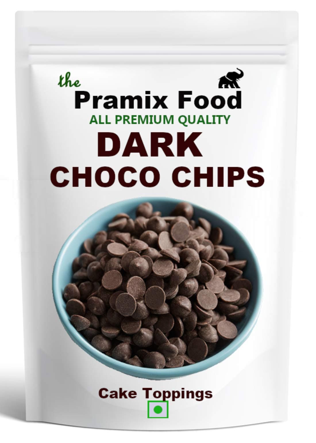 Pramix Dark Chocolate Chips|Choco Chips For Baking, Ice Cream, Cookies, Cake, Desserts (250G)