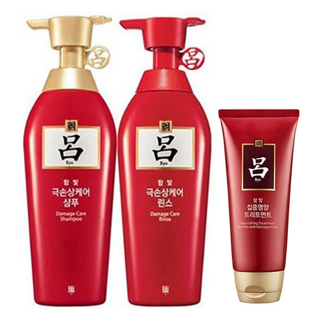 Ryeo Hanbitmo Herbal Sampoo 400ml + Conditioner 400ml + Treatment 180ml