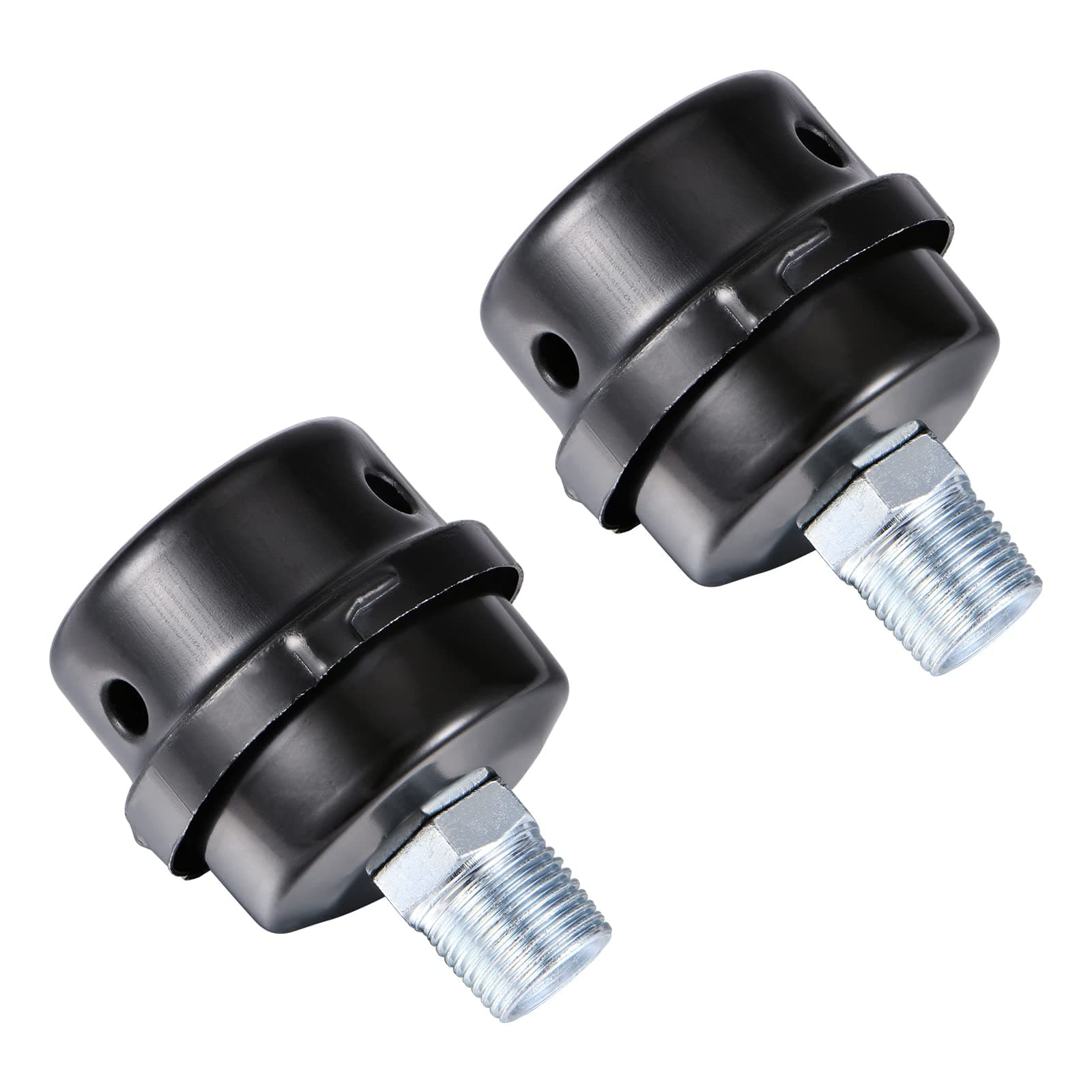 ZHONG AN Pack of 2 1/2" Thread Male Thread Diameter 20mm Air Compressor Silencer Filter, Thread Metal Air Compressor Intake Filter Sound Muffler Silencer, Air Compressor Replacement Parts