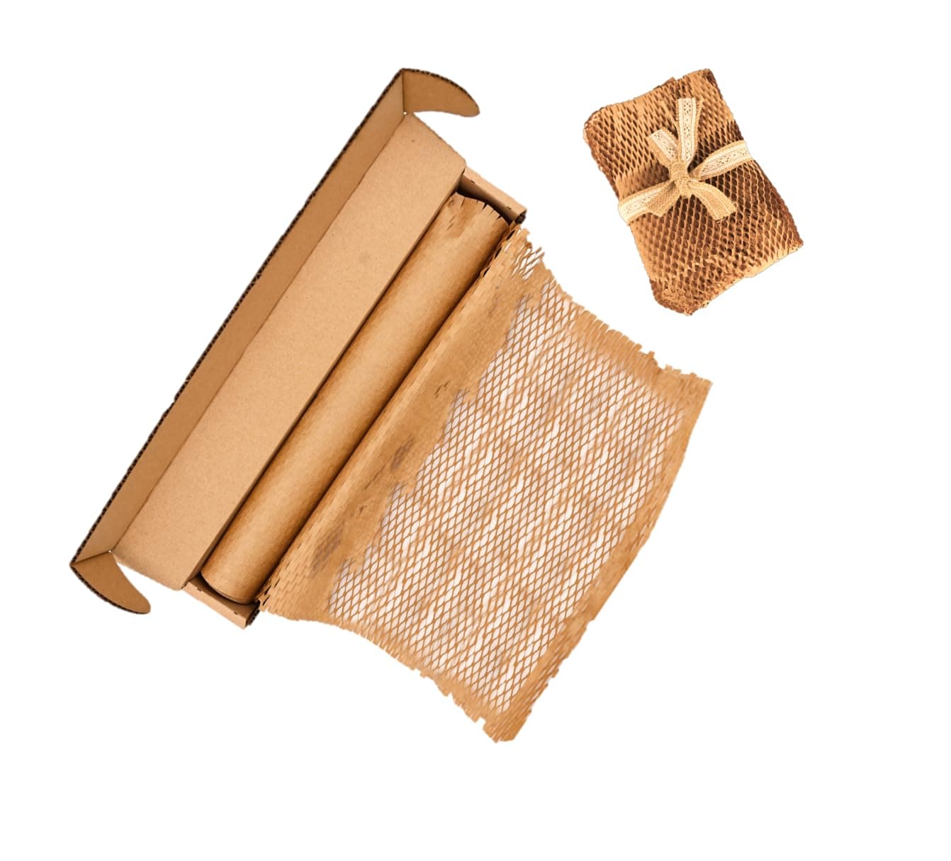 – Eco-friendly Bubble wrap | HoneyComb paper for protective packaging with cushioning | wrapping fragile items, gifts & supplies | 15" x 35 feet (usable 52 feet)