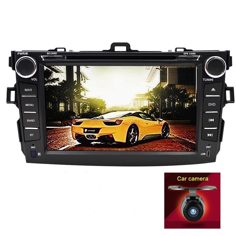 8 Inch 800 HD Touch Screen Car DVD Player GPS Stereo for Toyota Corolla 2009-2010 In Dash Navigation iPhone Music/AM FM Radio/SWC/Bluetooth/DVR/AV-IN/1080P-Video