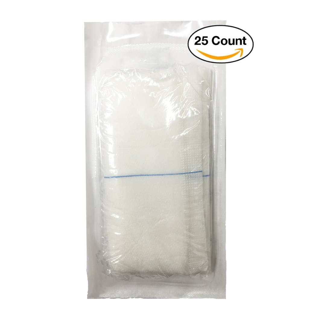 5x9 ABD Pads Thick Absorbency Sterile Abdominal Pads, Box of 25, 5 x 9 Inch