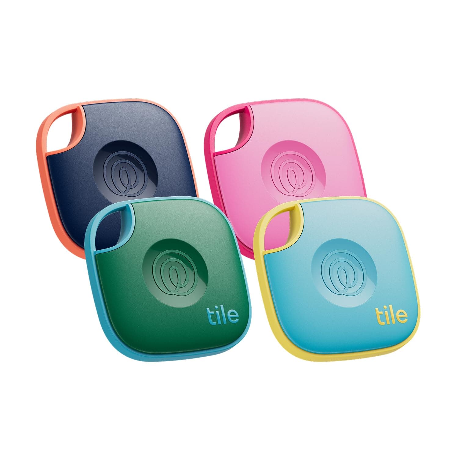 Tile by Life360 Mate Bluetooth Tracker, Keys Finder and Item Locator for Keys, Bags and More. Phone Finder. Both iOS and Android Compatible. 4-Pack (Colours)
