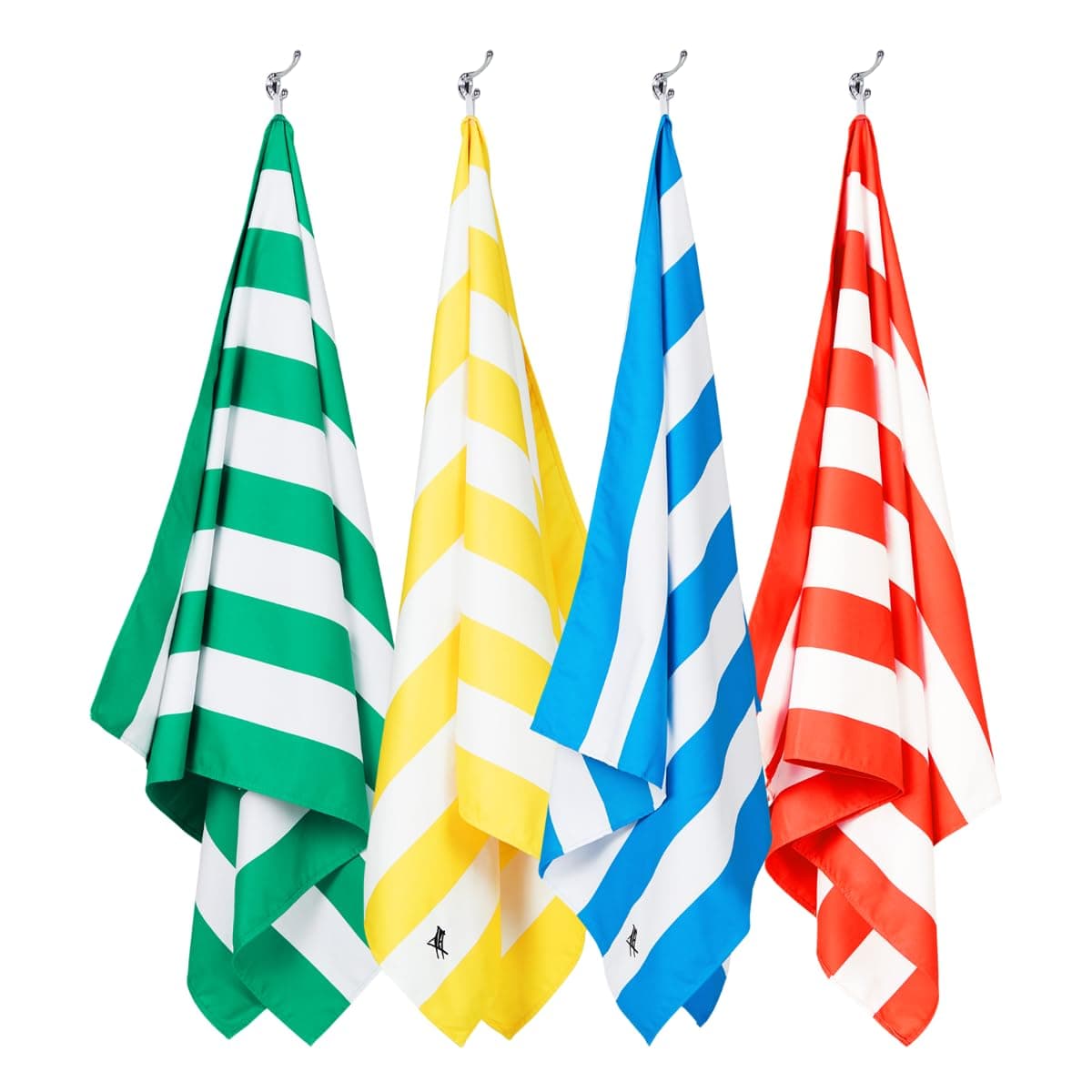 Dock & Bay Beach Towel - Quick Dry, Sand Free - Compact, Lightweight - 100% Recycled - Includes Bag - Cabana - Set A (4), Extra Large (200x90cm, 78x35)