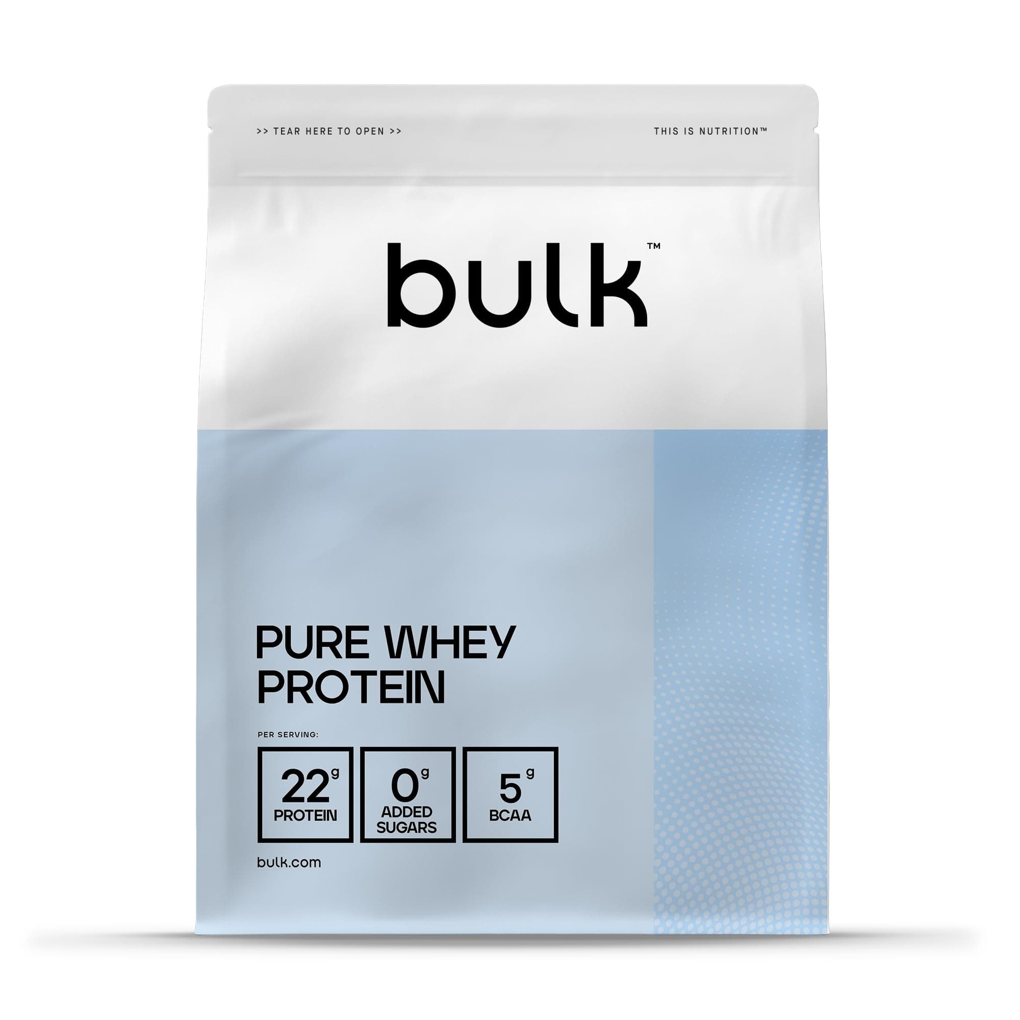 Bulk Pure Whey Protein Powder | Raspberry | 22g Protein and 5g BCAAs per Scoop | Whey Concentrate Shake | Low Sugar | Supports Muscle Growth and Repair | Smooth Mixing | Vegetarian | 2.5kg