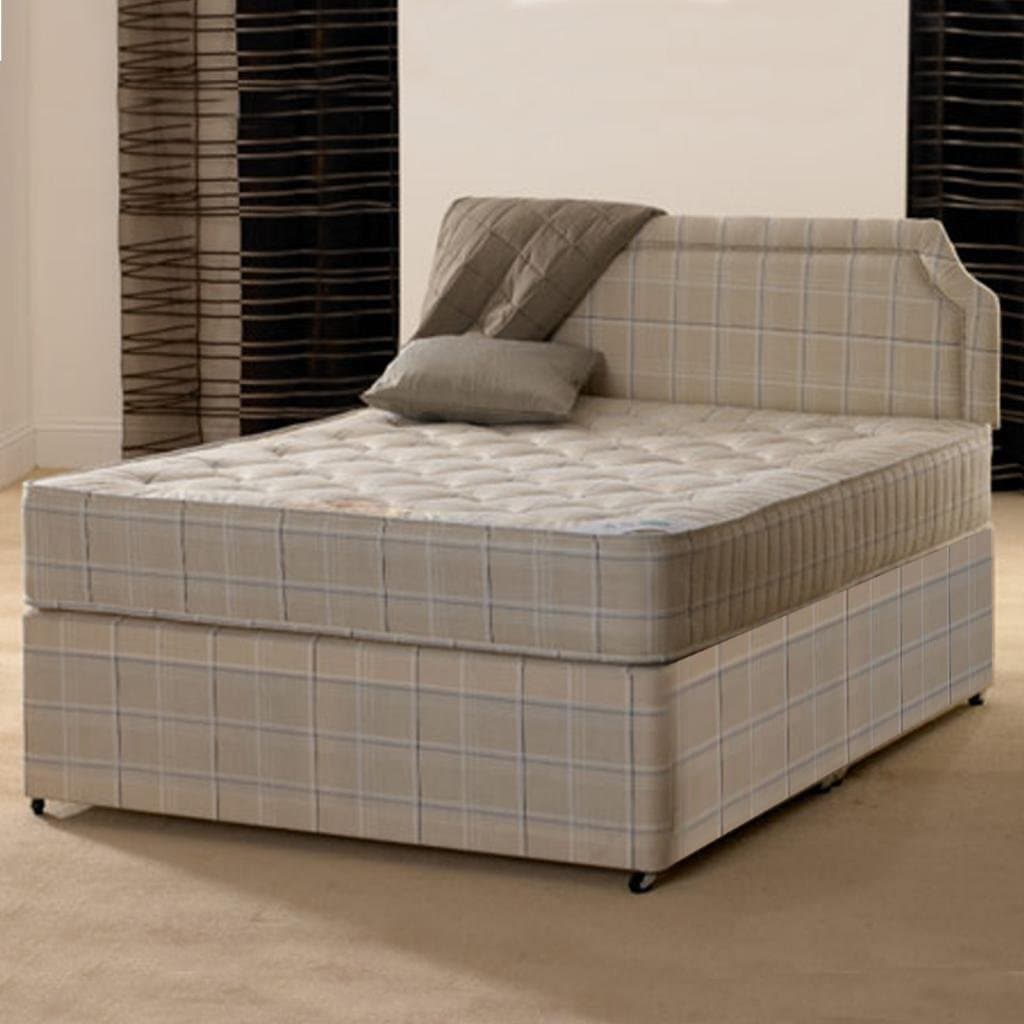 Deluxe Beds Ltd 4Ft6 Double Divan Bed Open Coil Orthopaedic 4Ft 6