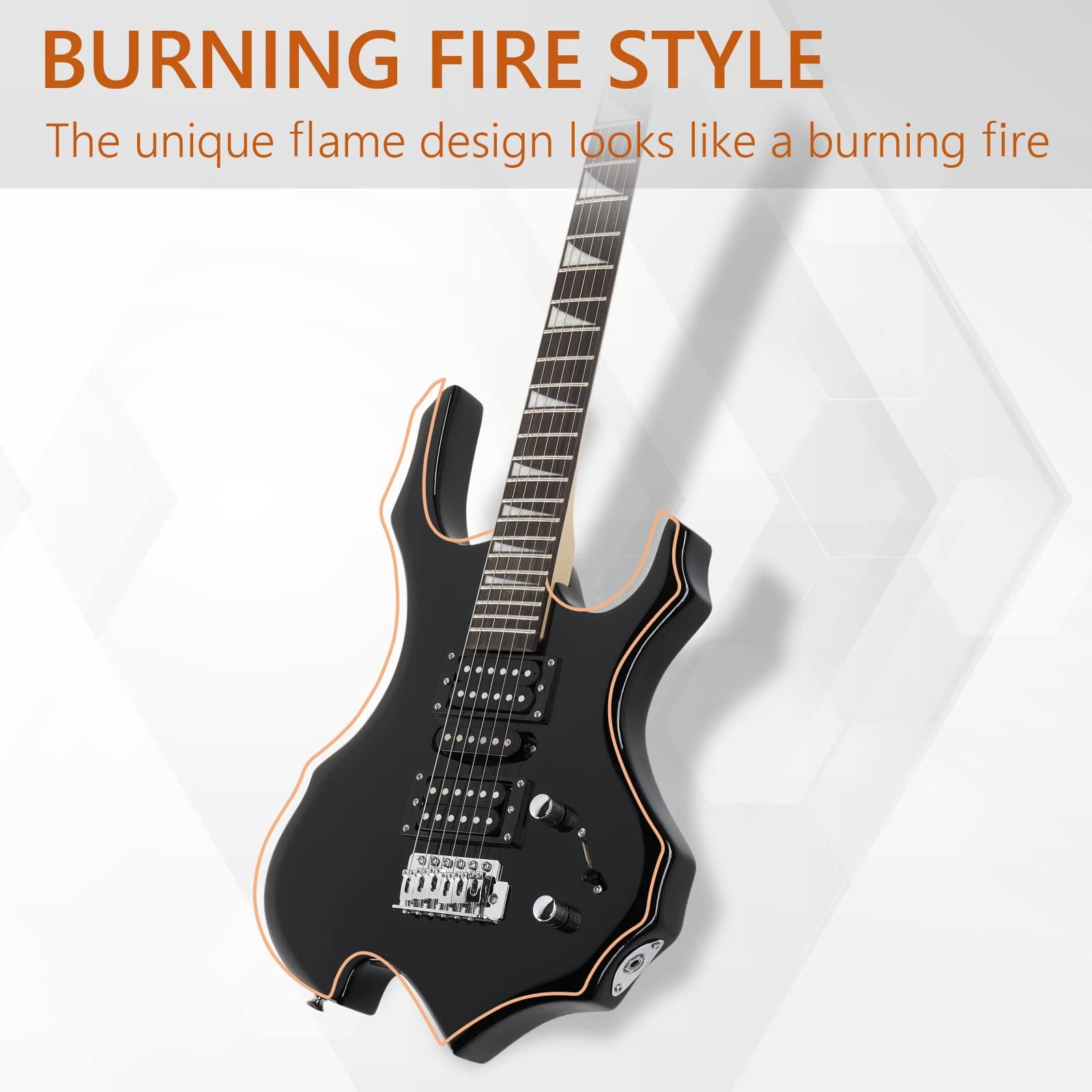Ktaxon Flame Design Electric Guitar