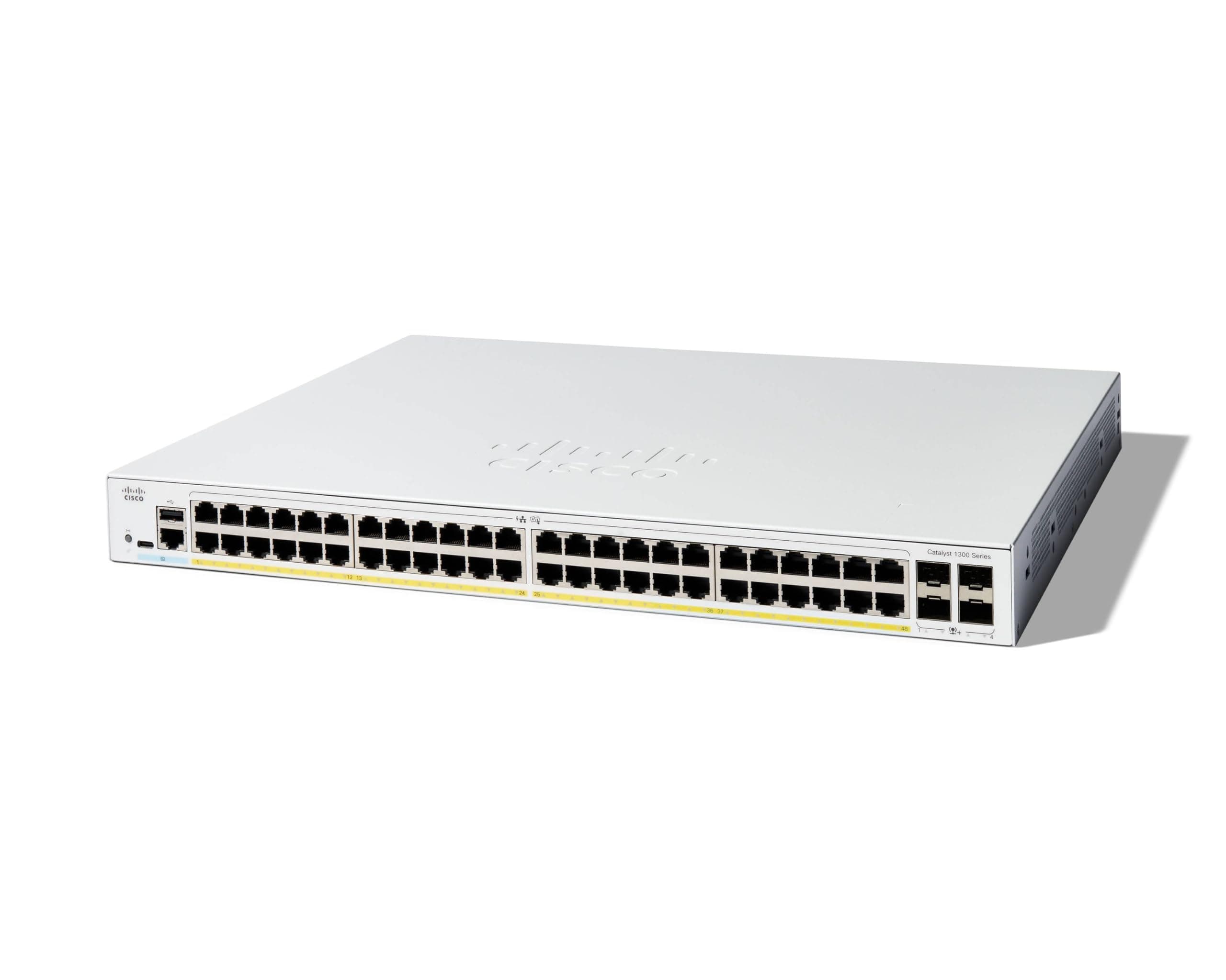 Catalyst 1300-48FP-4X Managed Switch, 48 Port GE, Full PoE, 4x10GE SFP+, Limited Lifetime Protection (C1300-48FP-4X)