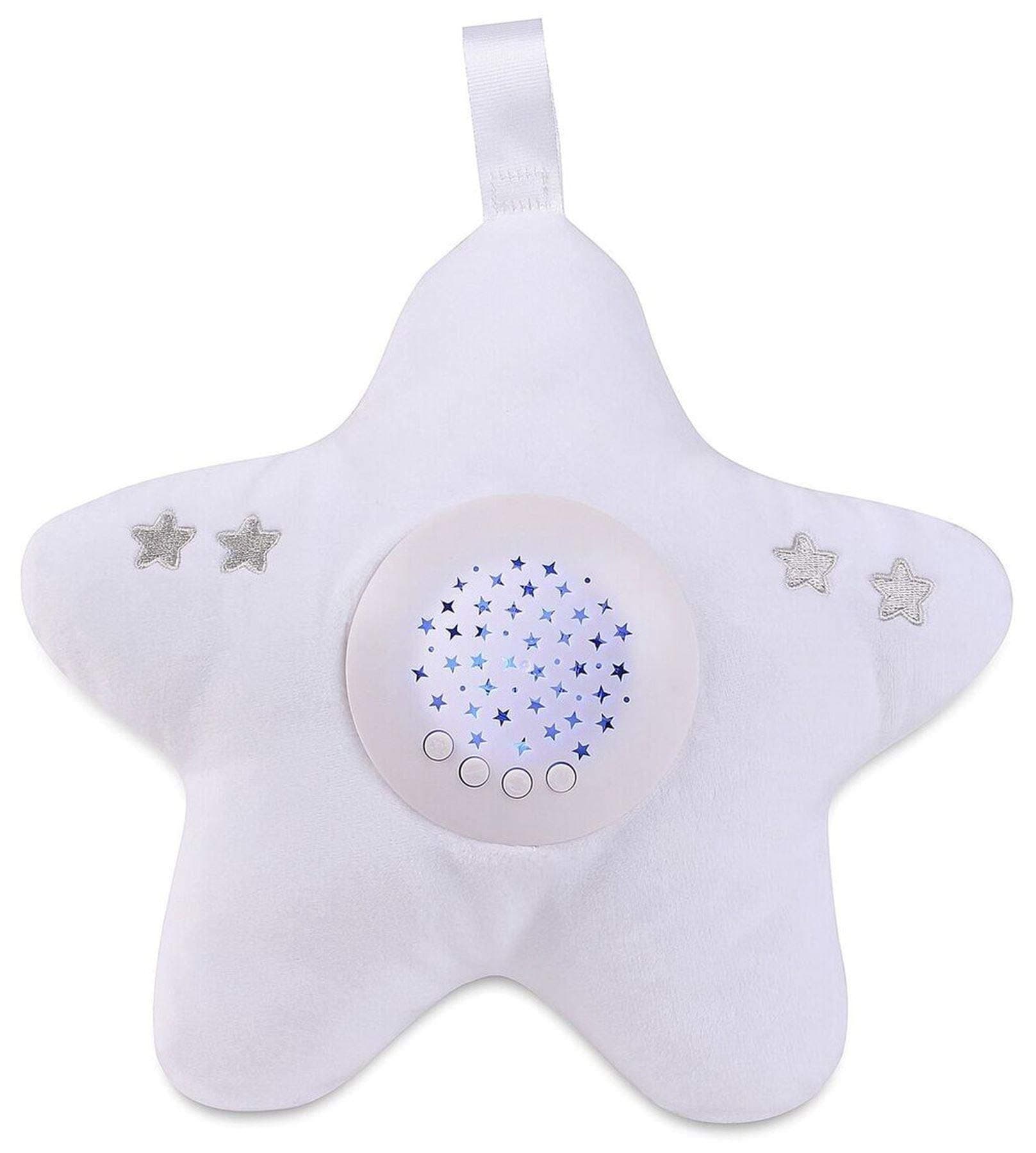 Little Chick LondonTwinkle Light Bed-Time Soother Night Light, White Plush with Lullabies and White Noise