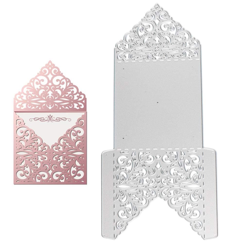 Wedding Invitation Cutting Dies Embossing Stencil DIY Envelope Dies for Greeting Cards, Scrapbook Paper Craft Making