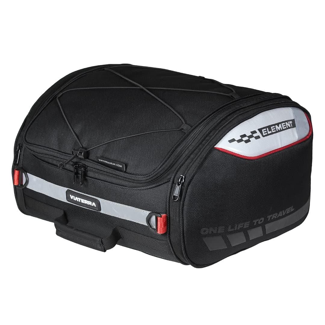 ViaTerra polyester Element Motorcycle Tailbag (35 LTR) I Compatible with All ...