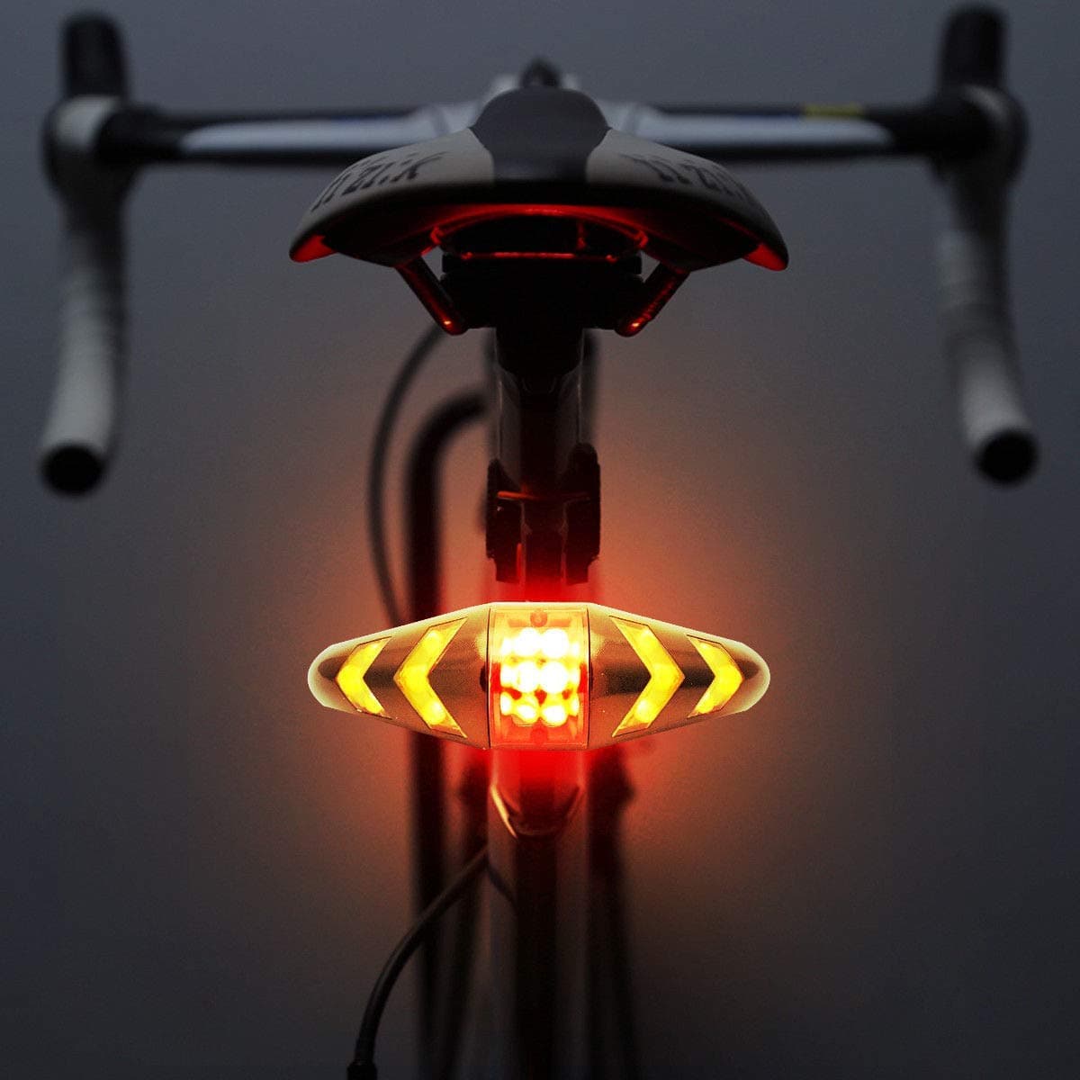 MASO Bicycle Tail Light LED Turn Signal Lights with Remote Control Wireless Rechargeable Multifunction Modes Waterproof for MTB Road Bike