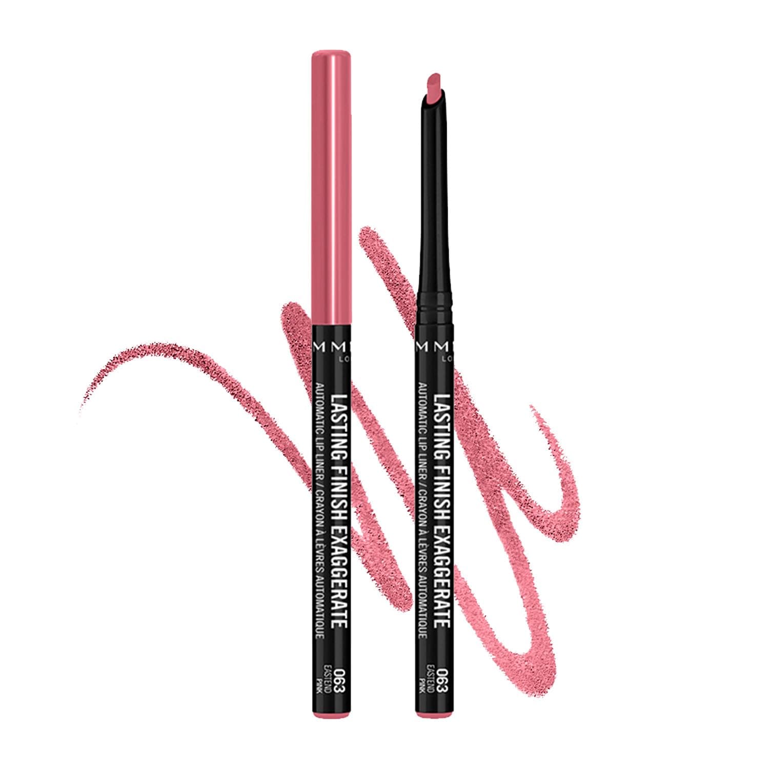 Rimmel Lasting Finish Exaggerate Automatic Lip Liner - Rich, Smooth Formula, Long Lasting - 63 Eastend Pink, .01oz