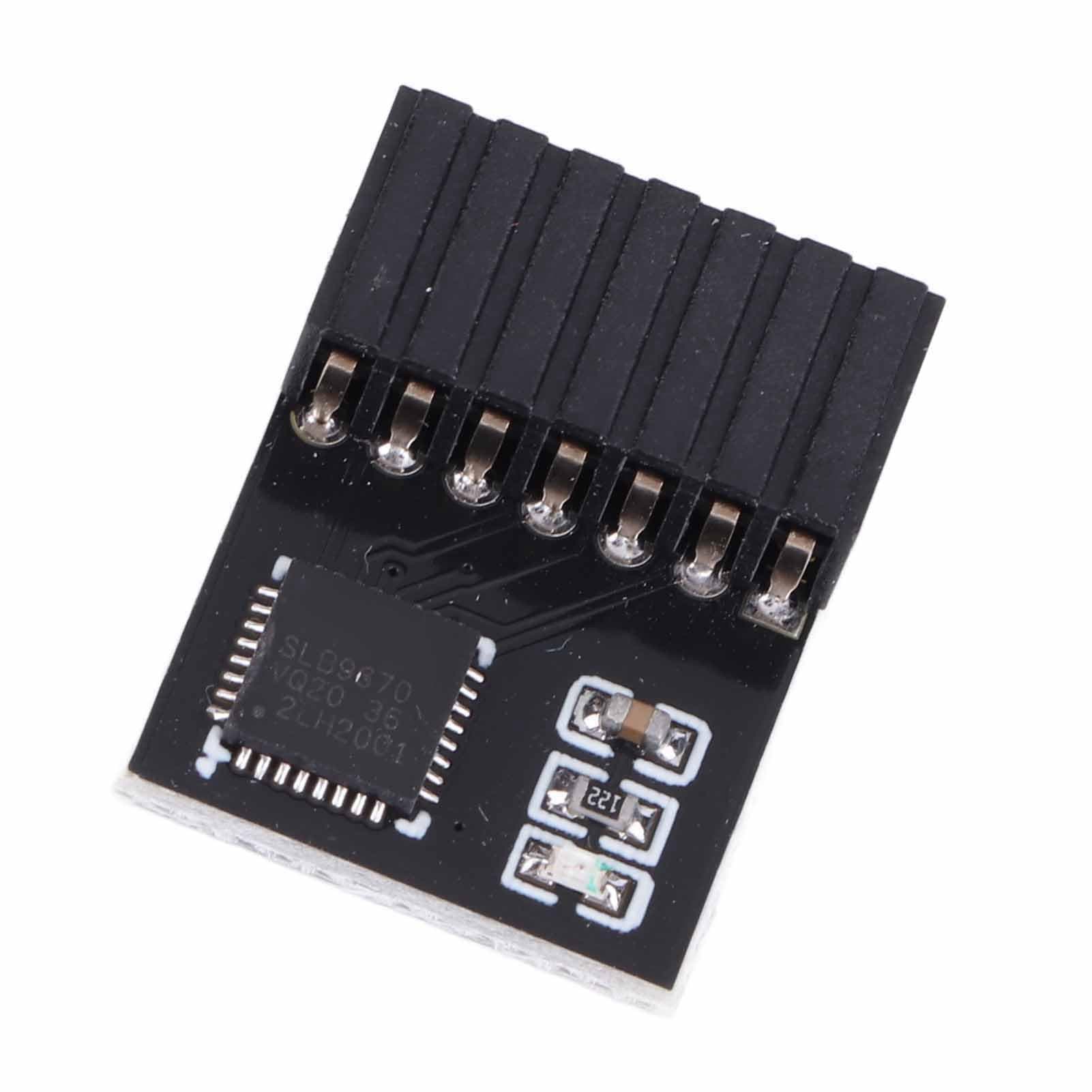 Estink TPM 2.0 Module, Black PCB 14Pin SPI TPM 2.0 Encryption Security Module Remote Card Replacement TPM Chip Computer Components Fit for ASUS Motherboard Fit for Win11 System