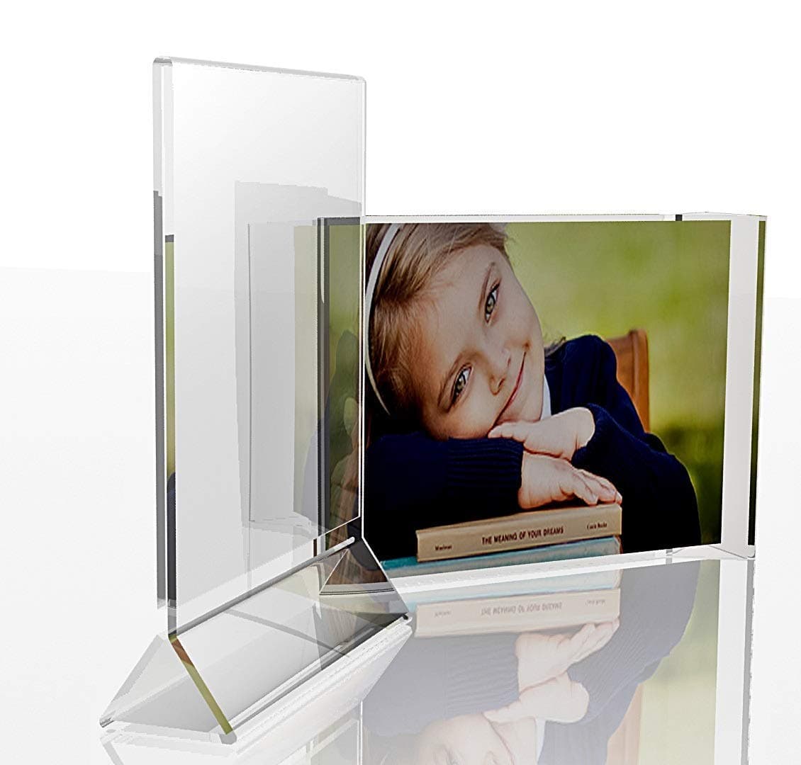 Elegant Creations 2 pc Pack Acrylic Menu card sign Holder A5 Size (6.0 inch x 8.0 inch)