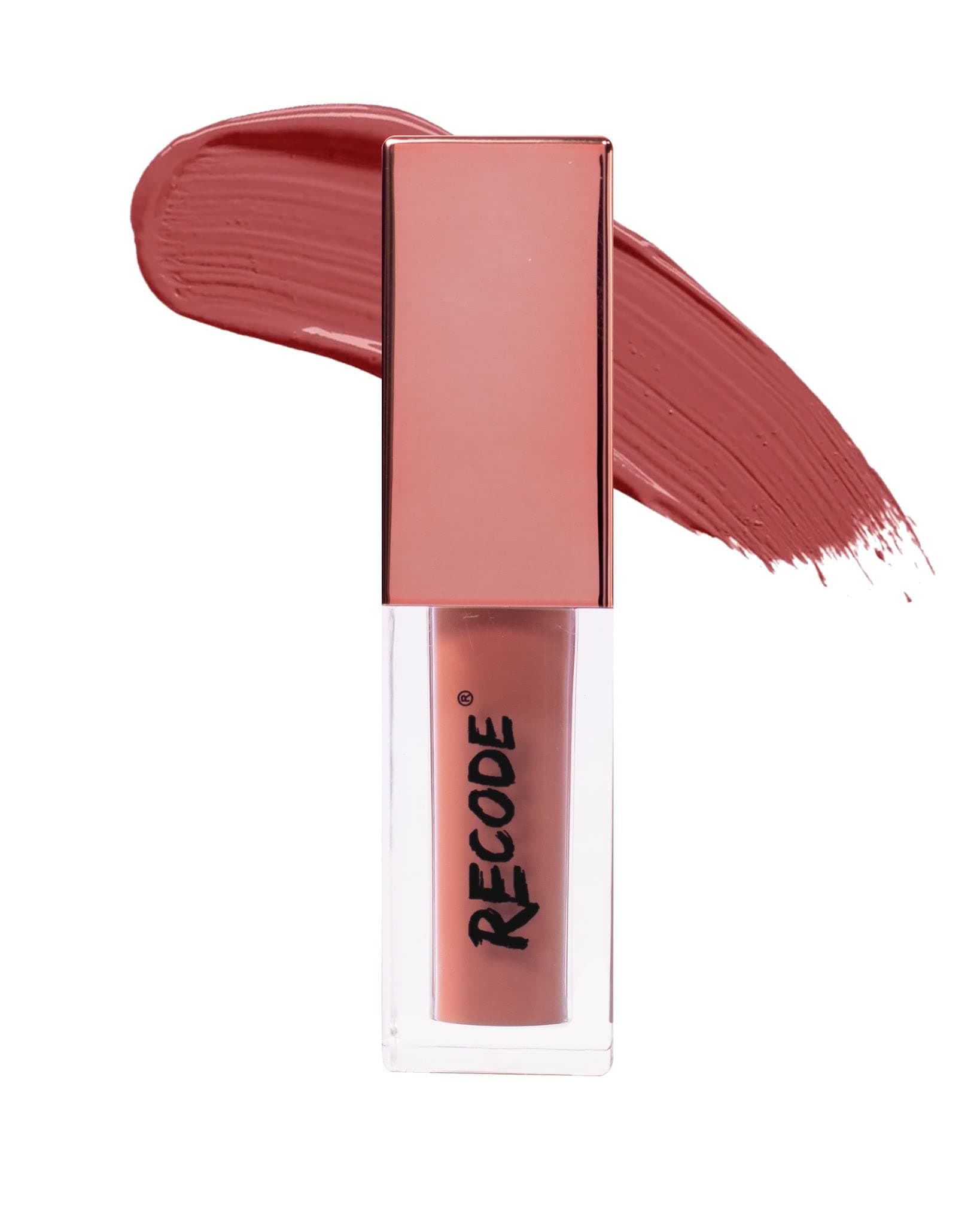 Recode Hydrating Matte Liquid Lipstick with Rose Flower Extract, Jojoba Oil & Argan Oil, Transfer-Proof & Hydrating for Lips, Liquid Lipstick for Women & Girls, August-08, 3ml