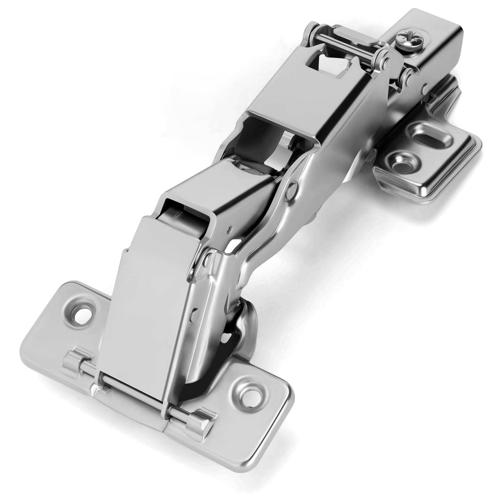 165 Degree Full Overlay Hinges - Frameless Cabinet Doors, 2 Pack Hydraulic Concealed Soft Closing Hinges for Lazy Susan and Corner Kitchen Cabinet Doors