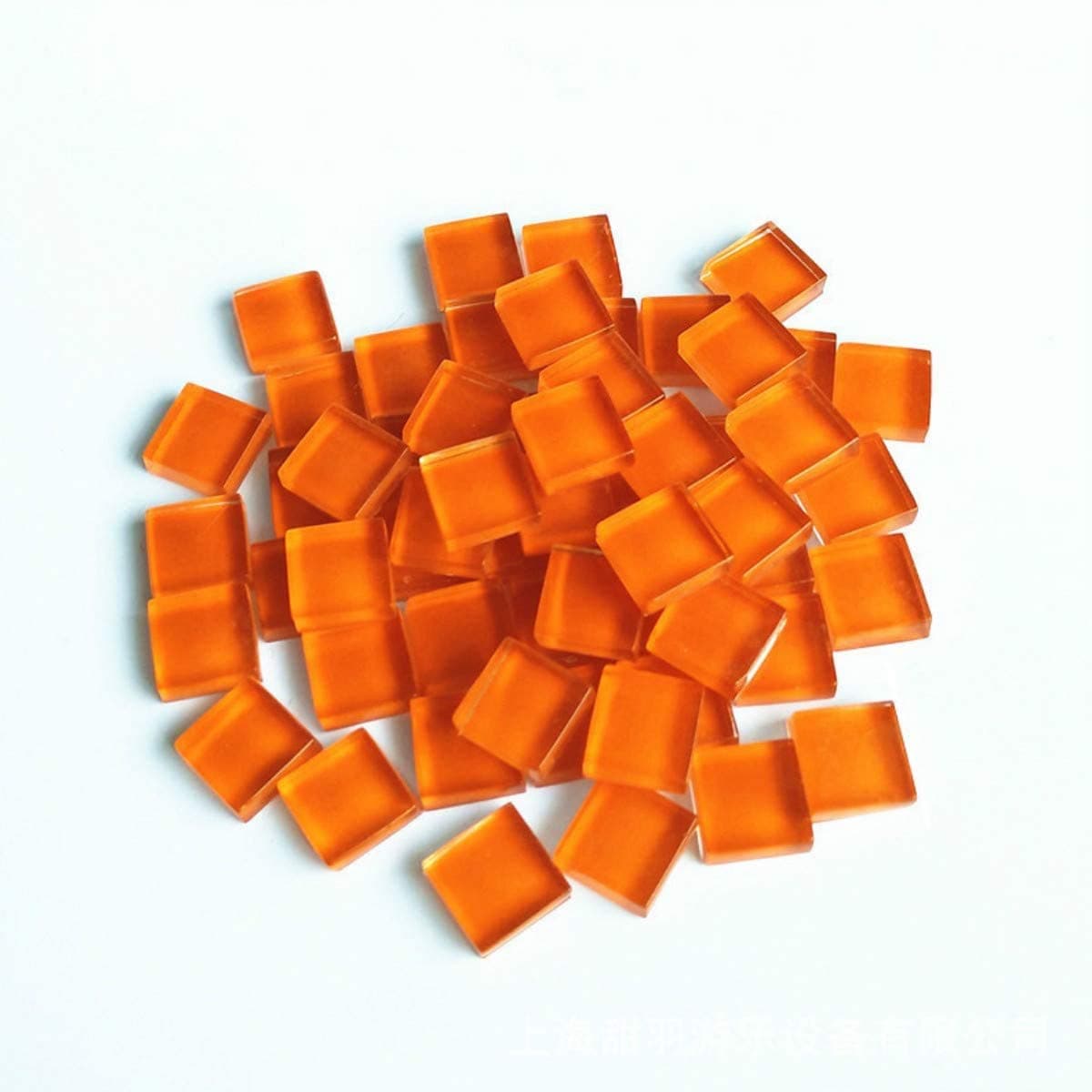 FireAngels Craft Material Mosaic Tile, Micro Glass Tiny Mini Mosaic Tile DIY Hobbies Children Handmade Crystal Free Stone Craft Material Creativity 300g (Orange)