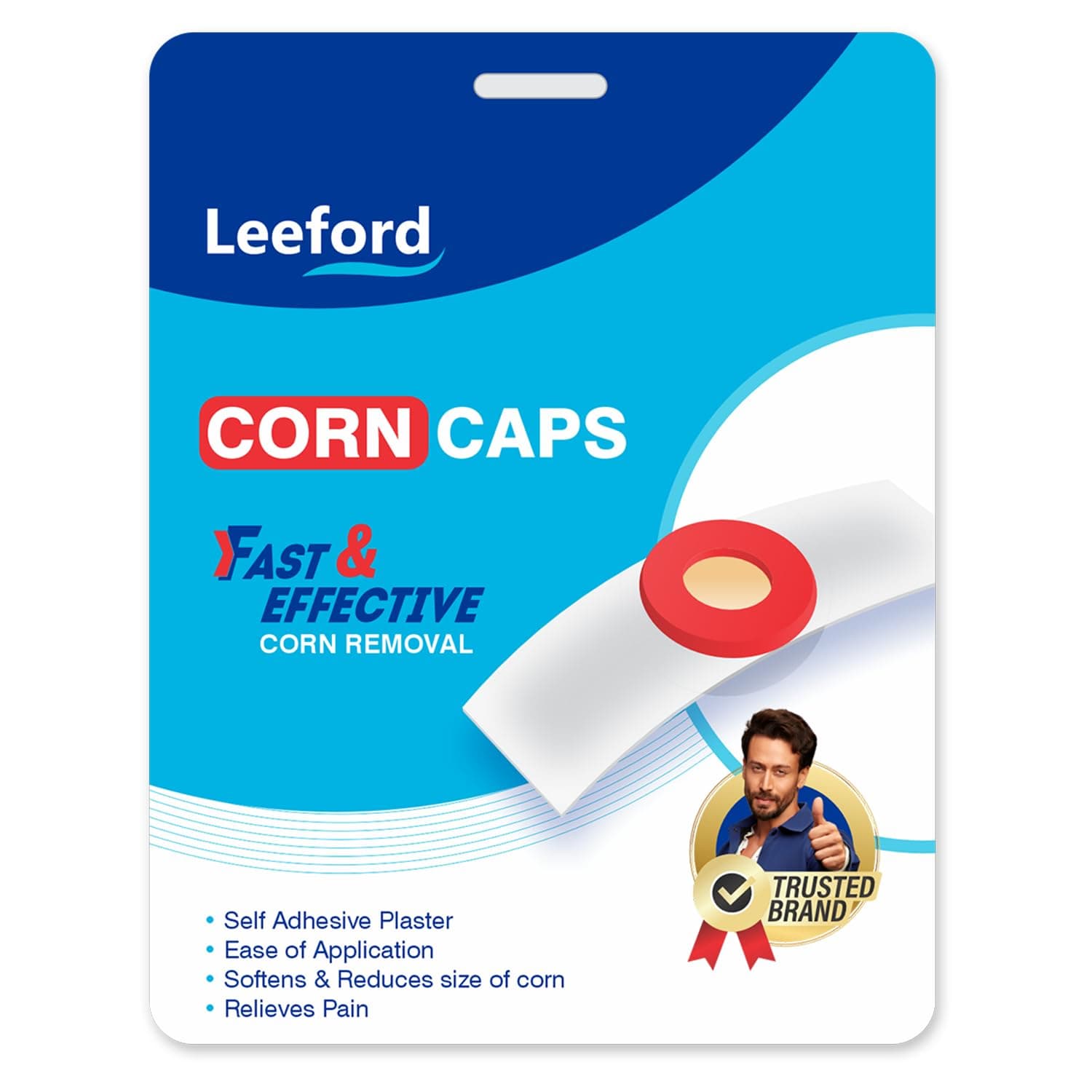 Leeford Cornex Corn Caps - 40 Strips | Corn Remover For Feet | Skin Friendly Corn Cap | Corn Caps for Foot Male & Female | Ayurvedic Corn Plaster | Medicated Corn Remover Cap