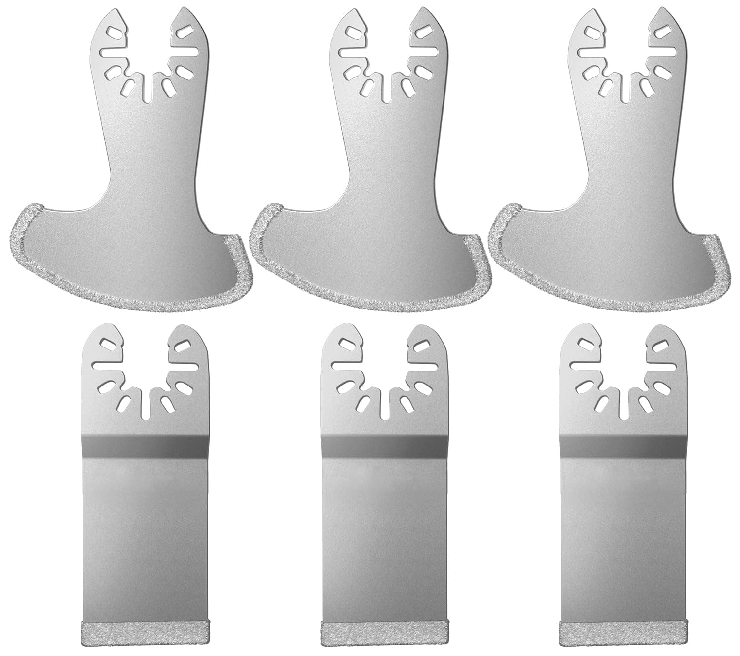 LEILUO Oscillating Multi Tool Blades 6 Pack Diamond Multitool Blades Kit for Grout Removal Fit DeWalt Milwaukee Makita Ryobi and More