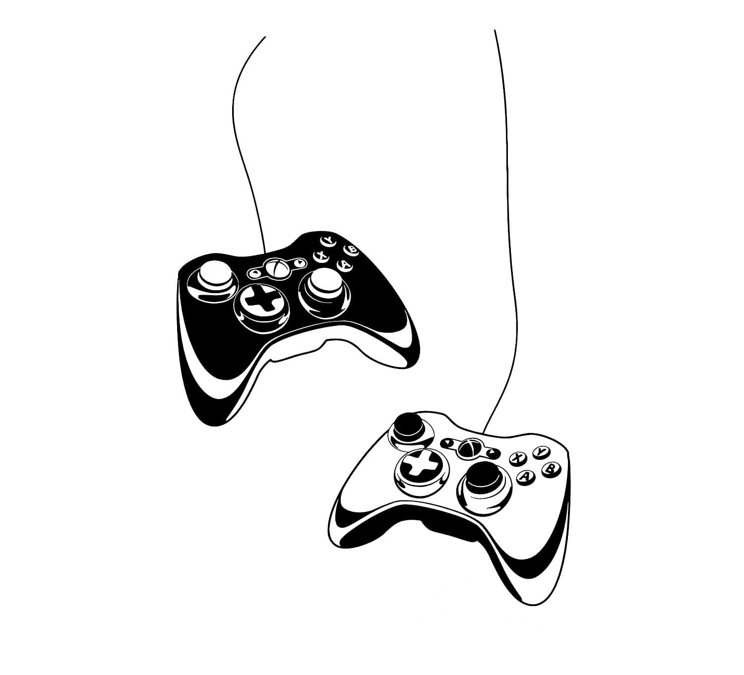 Video Game Xbox Controller Wall Decal Vinyl Home Decor Kid's Wall Stickers Bedroom Accents Murals
