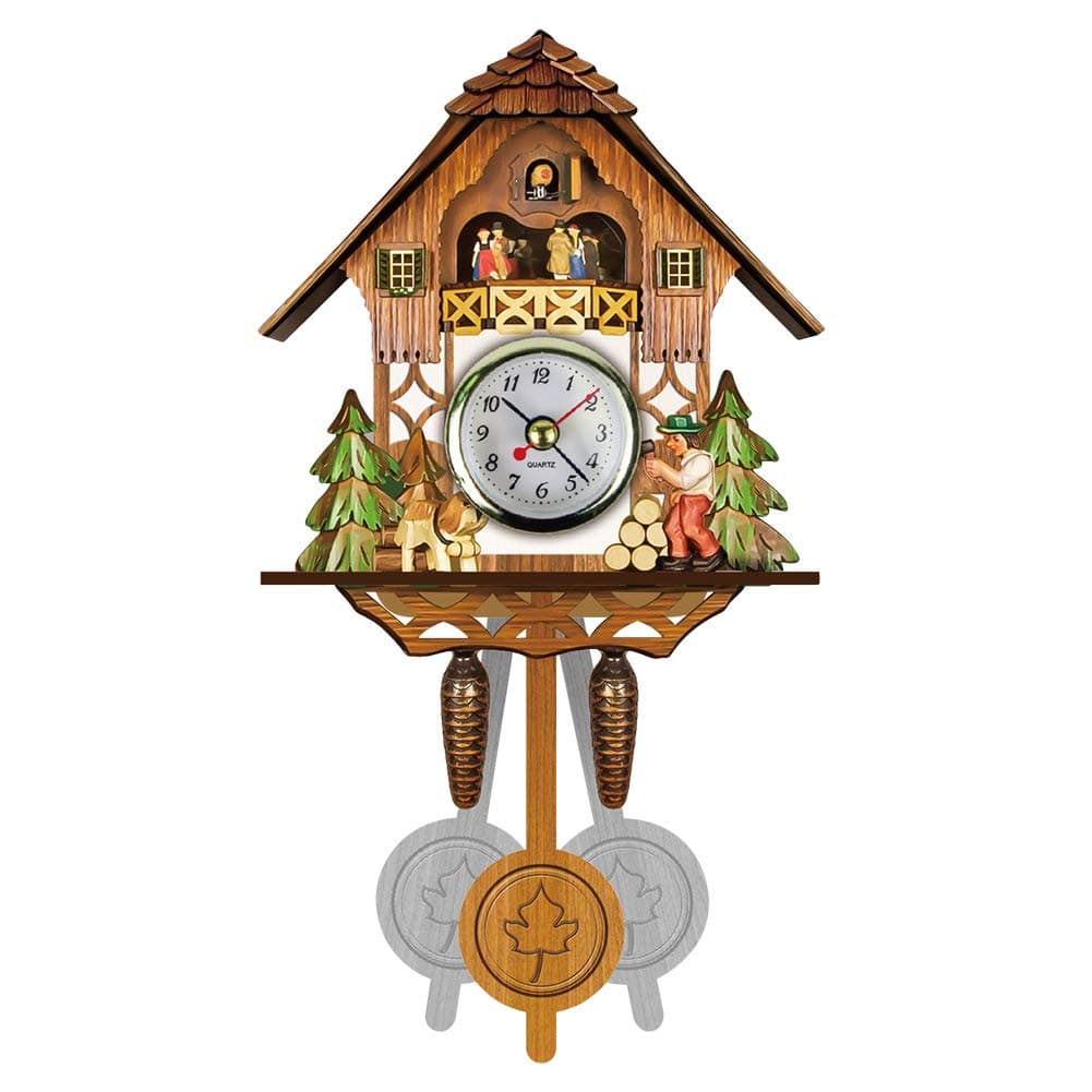 Cuckoo Clocks Mini Wall Clocks Nordic Classical Bird Time Bell Decorations Home Vintage Wall Art for Kitchen