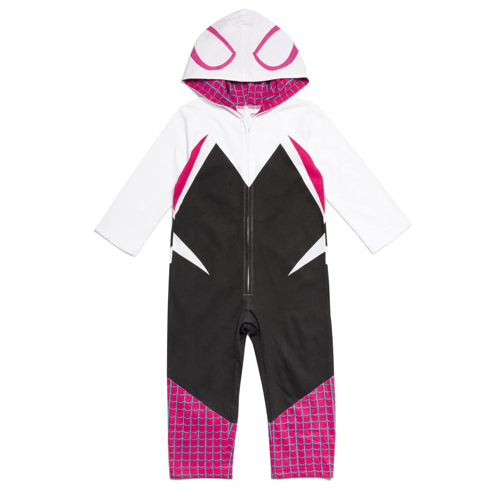 Marvel Spider-Man Spider-Gwen Ghost Spider Zip Up Cosplay Coverall Newborn to Little Kid