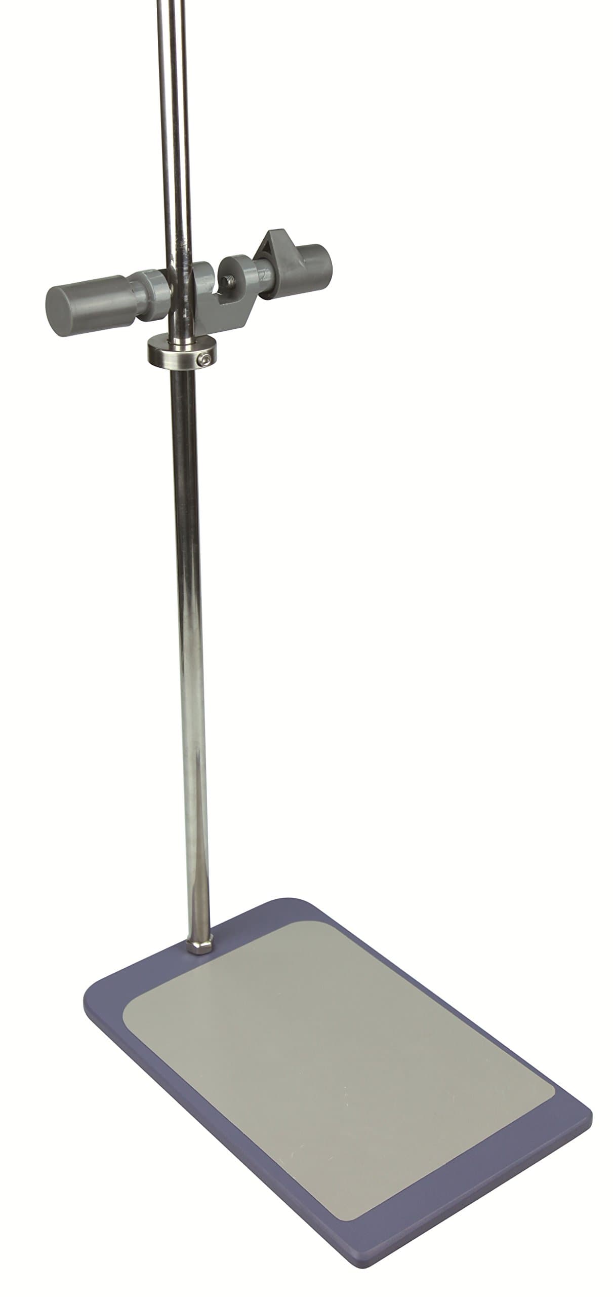 SCILOGEX Plate Stand with Support Rod and Clamp – 12" x 8" Base, 31" Rod – Stable Laboratory Stand for Overhead Stirrers and Mixing Equipment