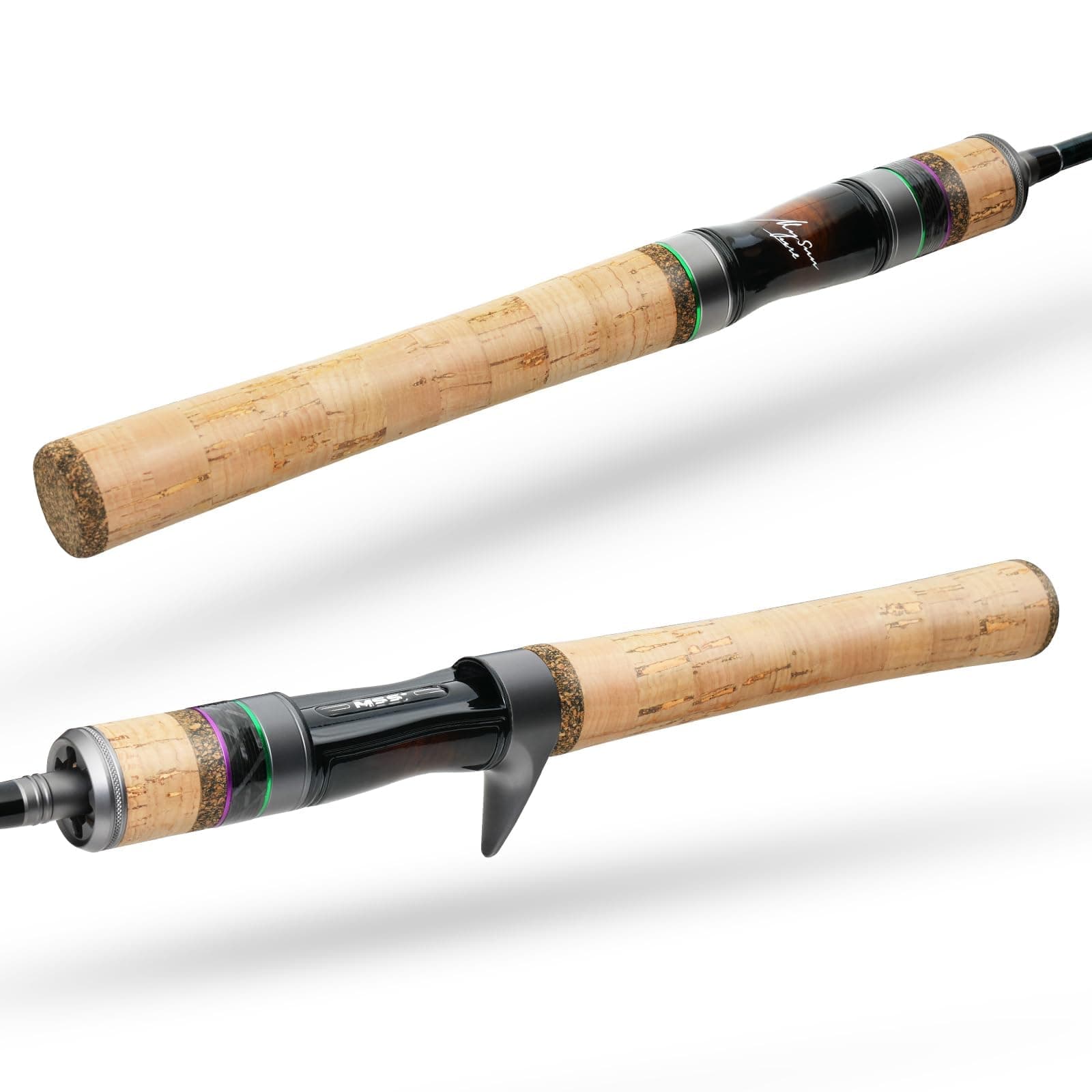 HANDING Magic L BFS Rod Ultralight Fishing Rod 2-Piece Spinning & Baitcaster Rod with Fuji O+A Guides Cork Handle 30T Carbon for Trout Crappie Bluegill Yellow Perch Sunfish White Bass Smallmouth