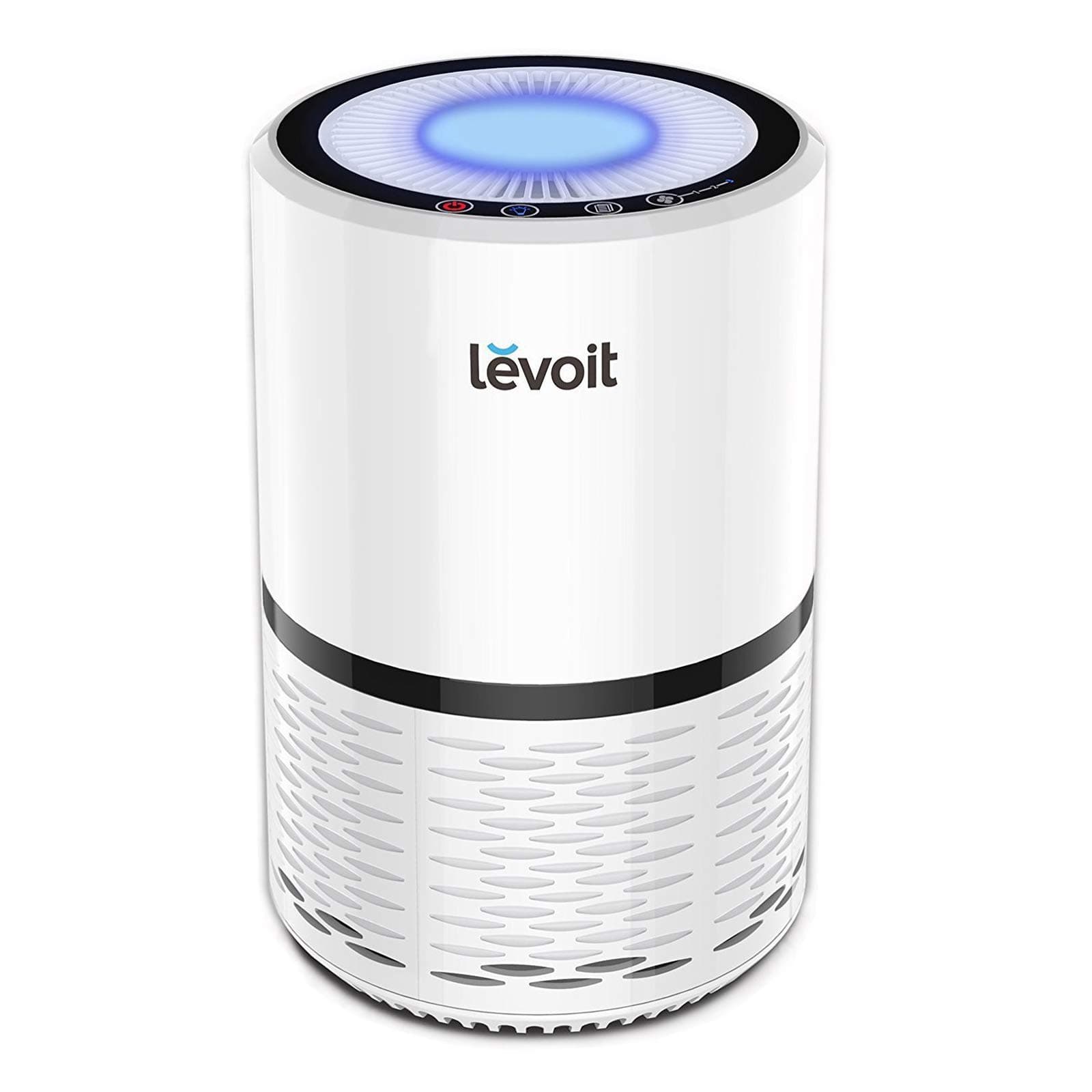 Levoit Air Purifier for Home, H13 True HEPA Filter for Allergies and Pets, Dust, Mold, and Pollen, Smoke and Odour Eliminator, Cleaner for Bedroom with Optional Night Light, LV-H132, White
